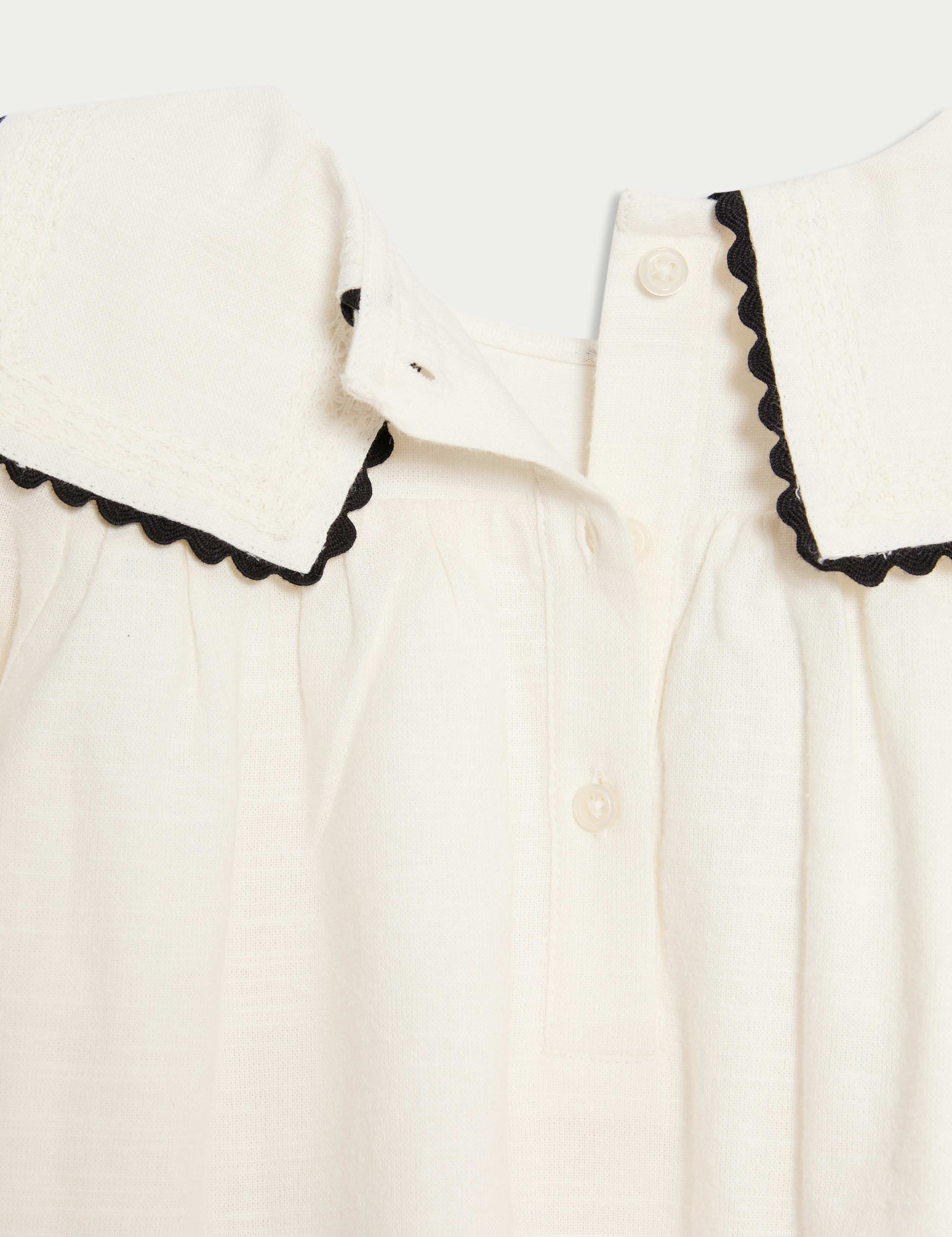 Elephant Embroidered Collared Dress (0-6 Ys) 3 of 3