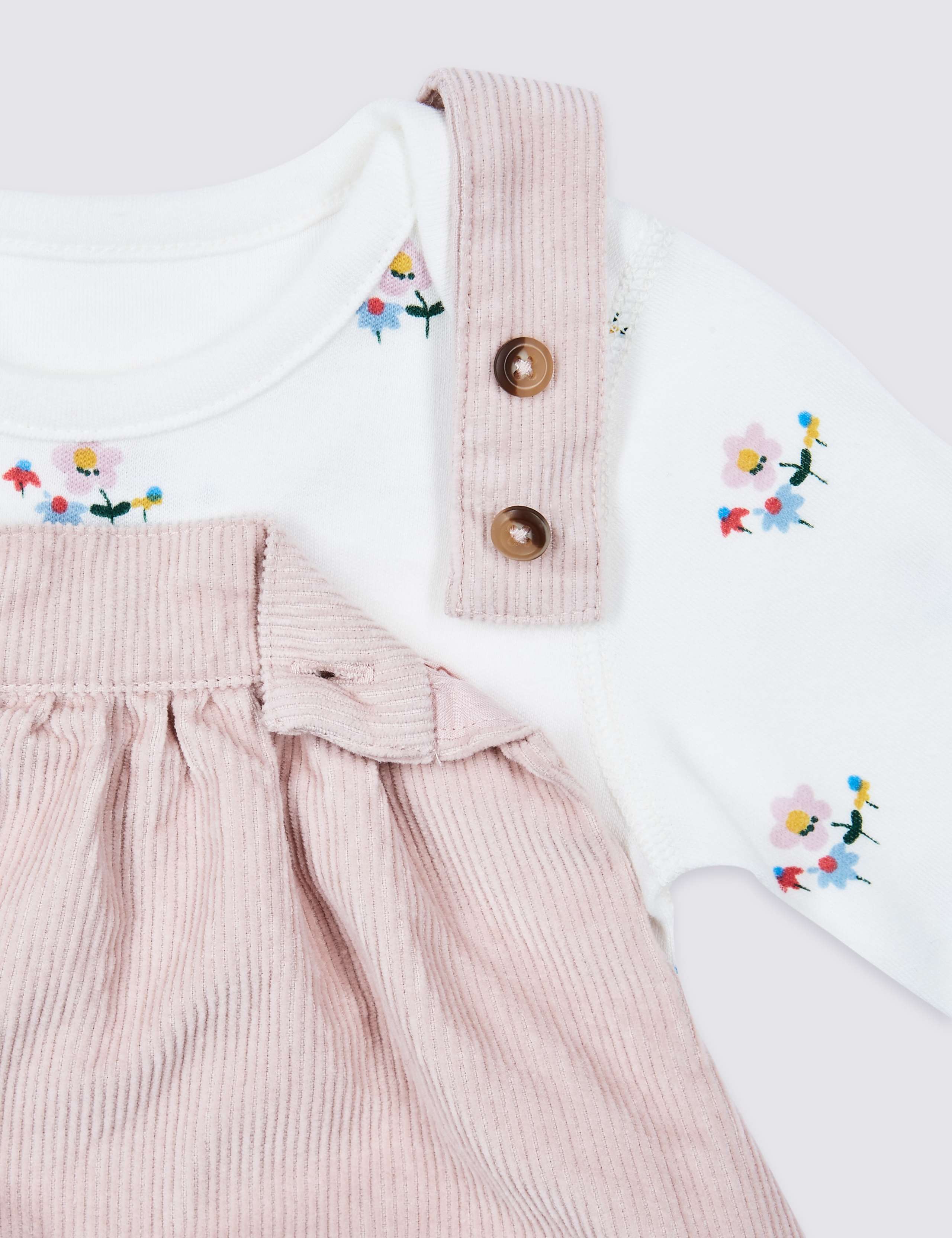 2 Piece  Cotton Cord Pinny Dress & Bodysuit 5 of 6