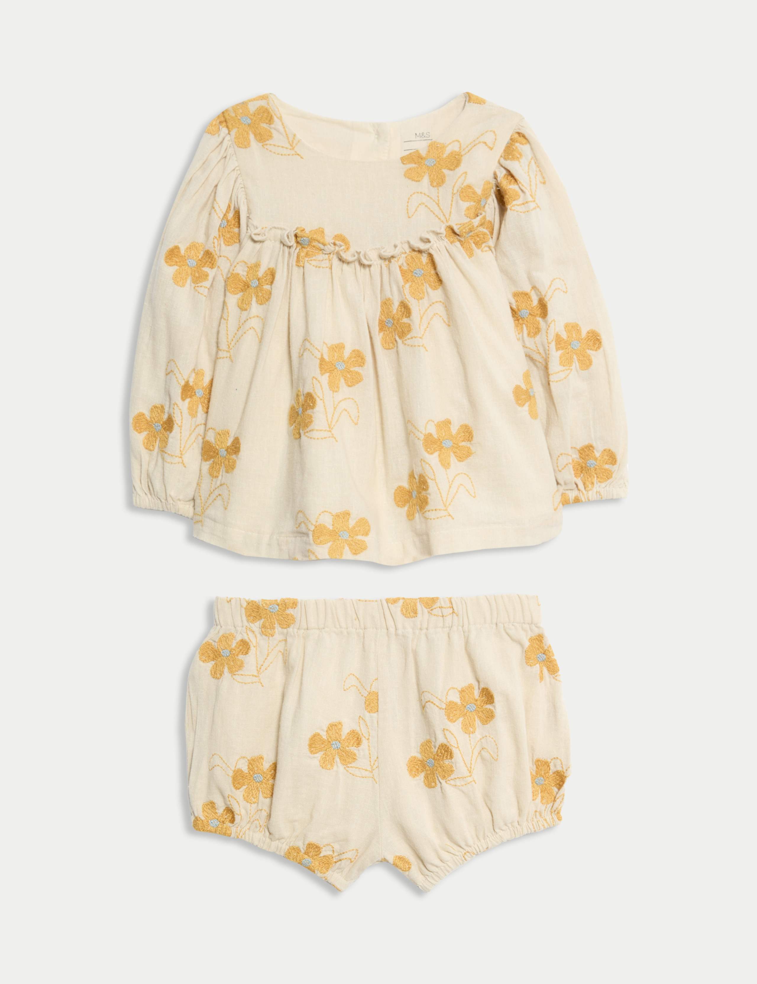 2pc Cotton Rich Mini Me Floral Outfit (0-3 Yrs) 1 of 5