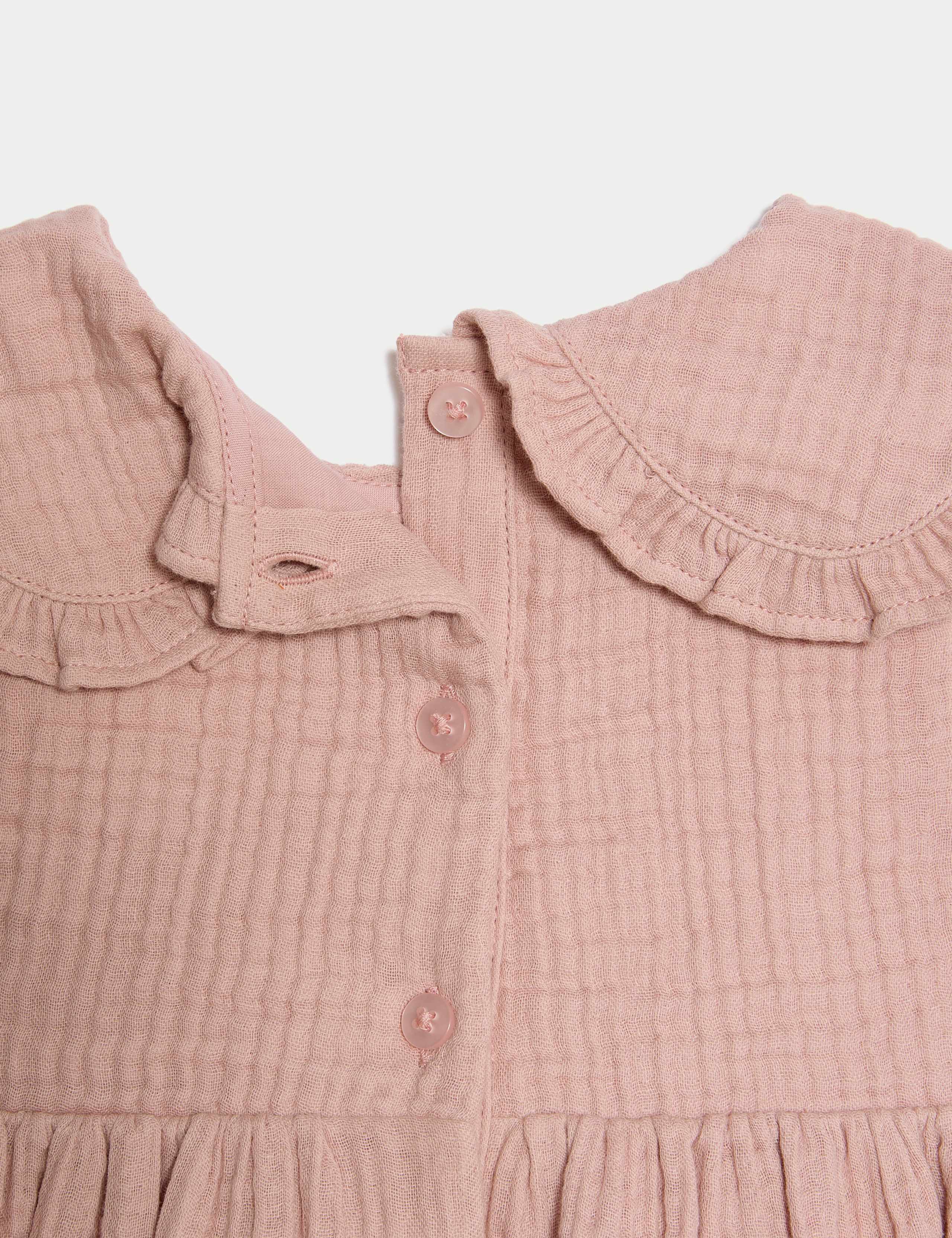 2pc Pure Cotton Collar Dress With Knickers (0-3 Yrs) 5 of 5