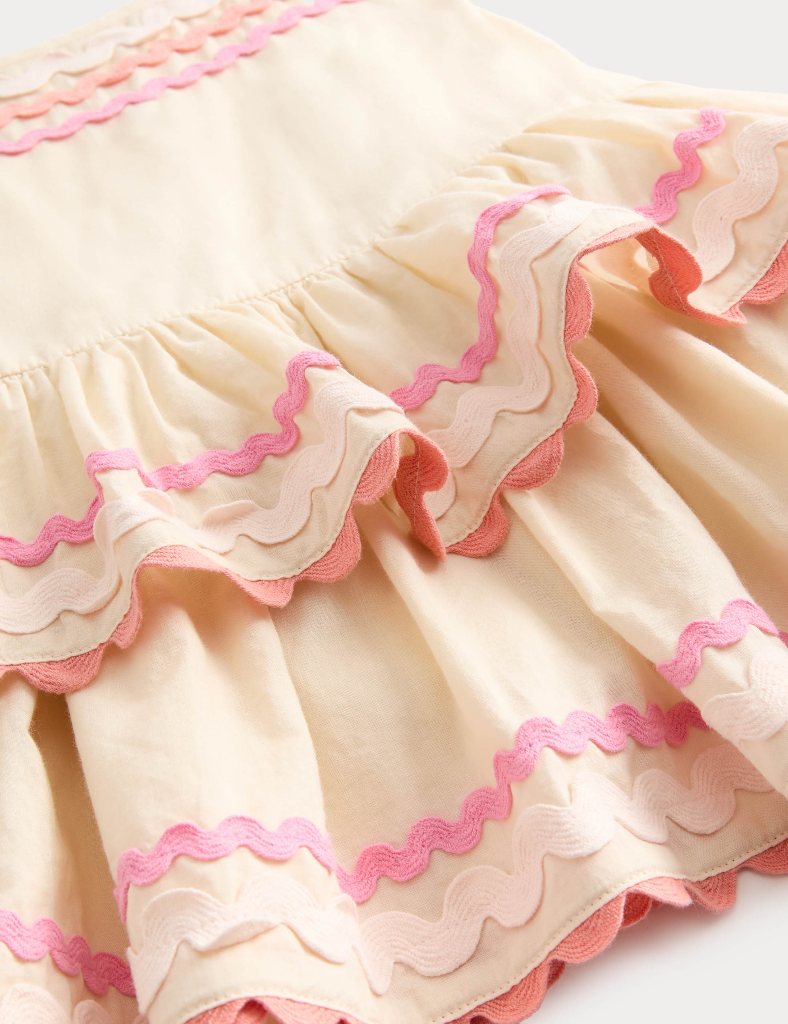 Pure Cotton Tiered Frill Dress (0-5 Yrs) 2 of 2