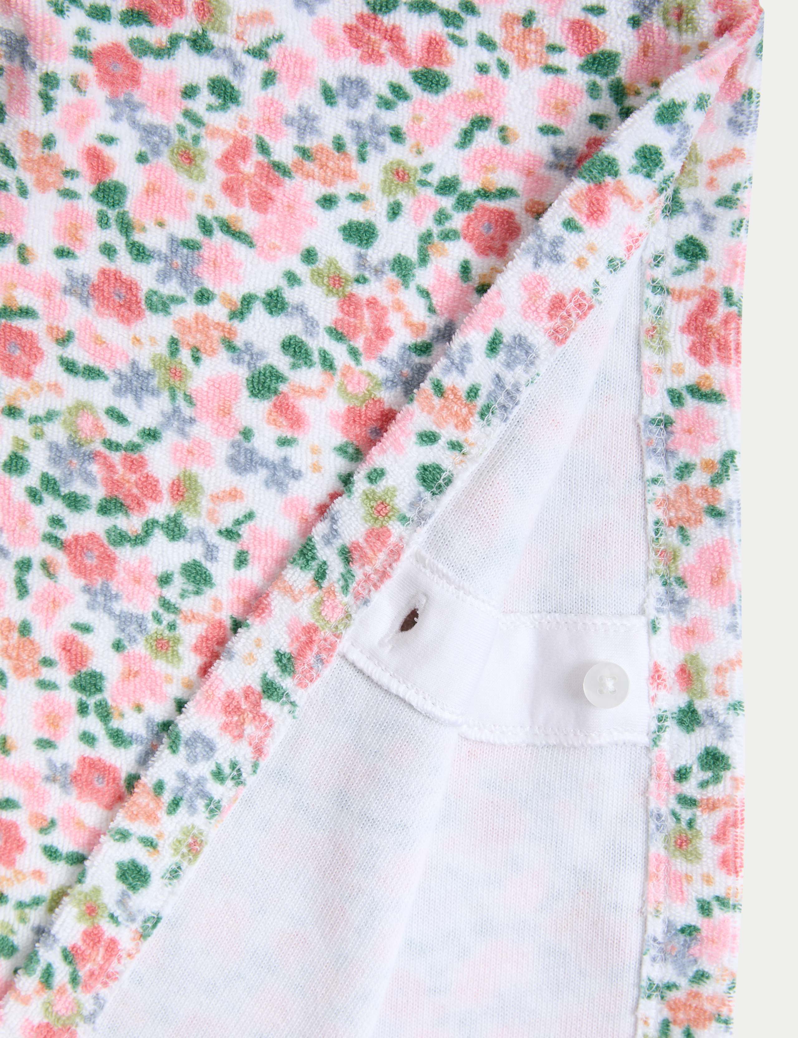 Pure Cotton Towelling Ditsy Floral Poncho (0-26 Mths) 3 of 3