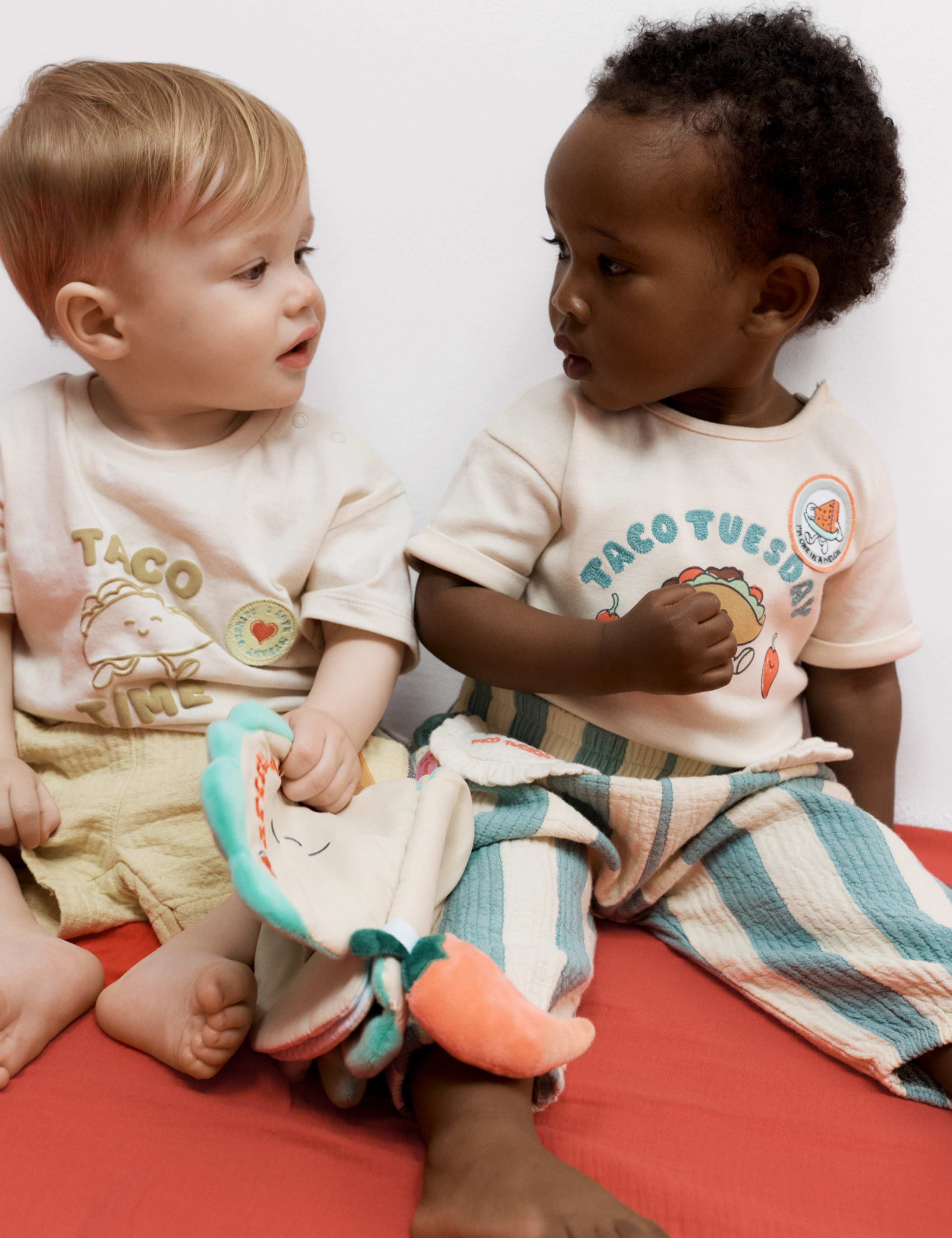 Pure Cotton Striped Taco Tuesday Trousers (0-5 Years) 3 of 4