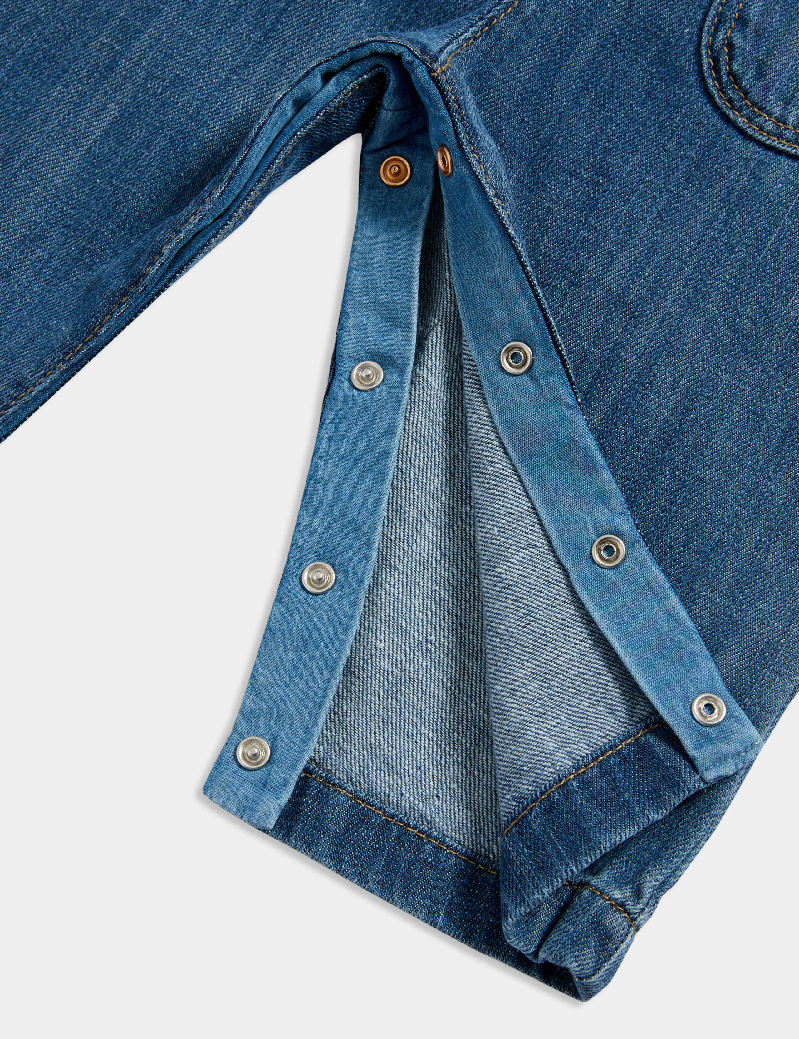 Cotton Rich Denim Heart Jumpsuit (0 Mths - 3 Yrs) 3 of 3