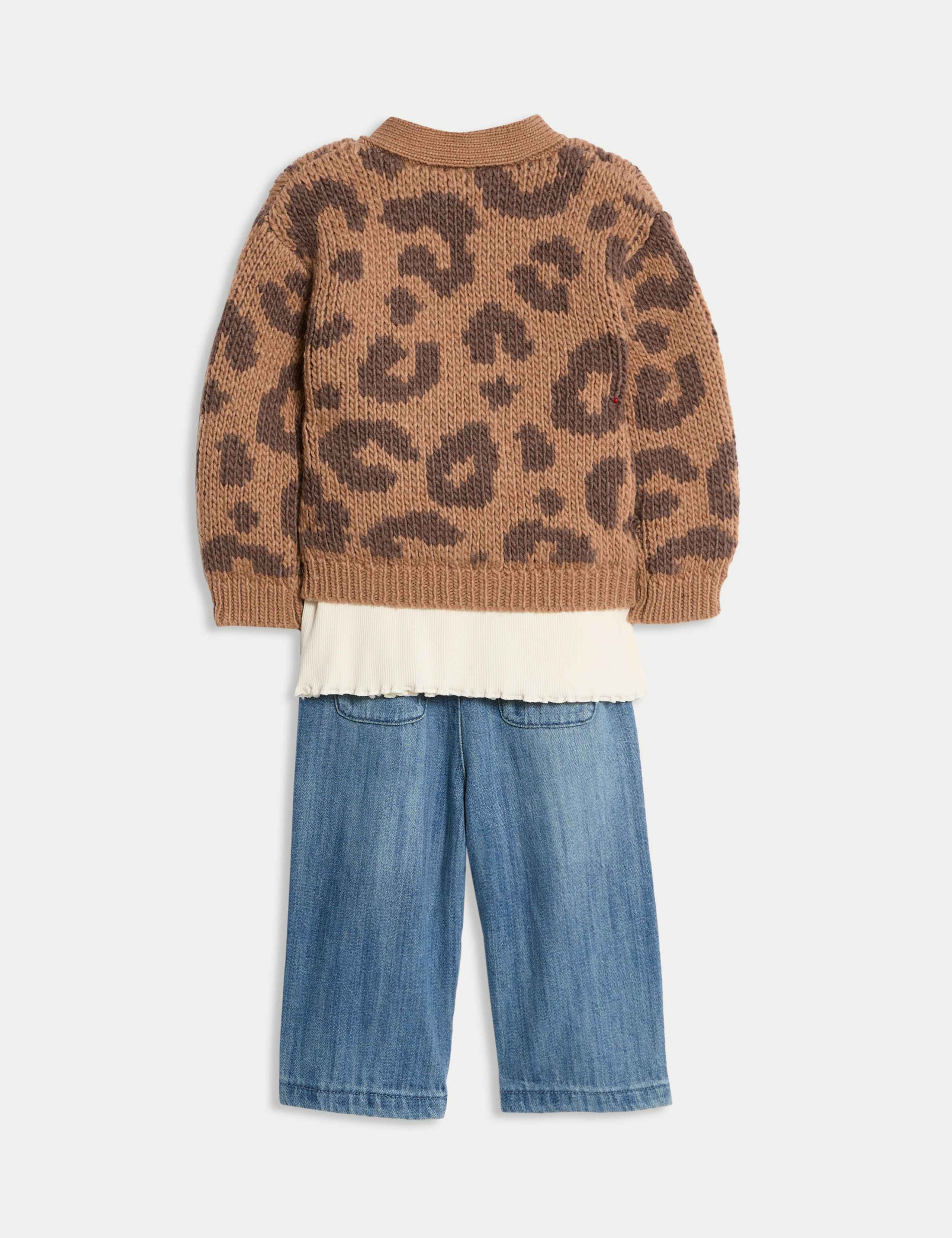 3pc Leopard Print Cardigan Outfit (0 Mths-6 Yrs) 2 of 7