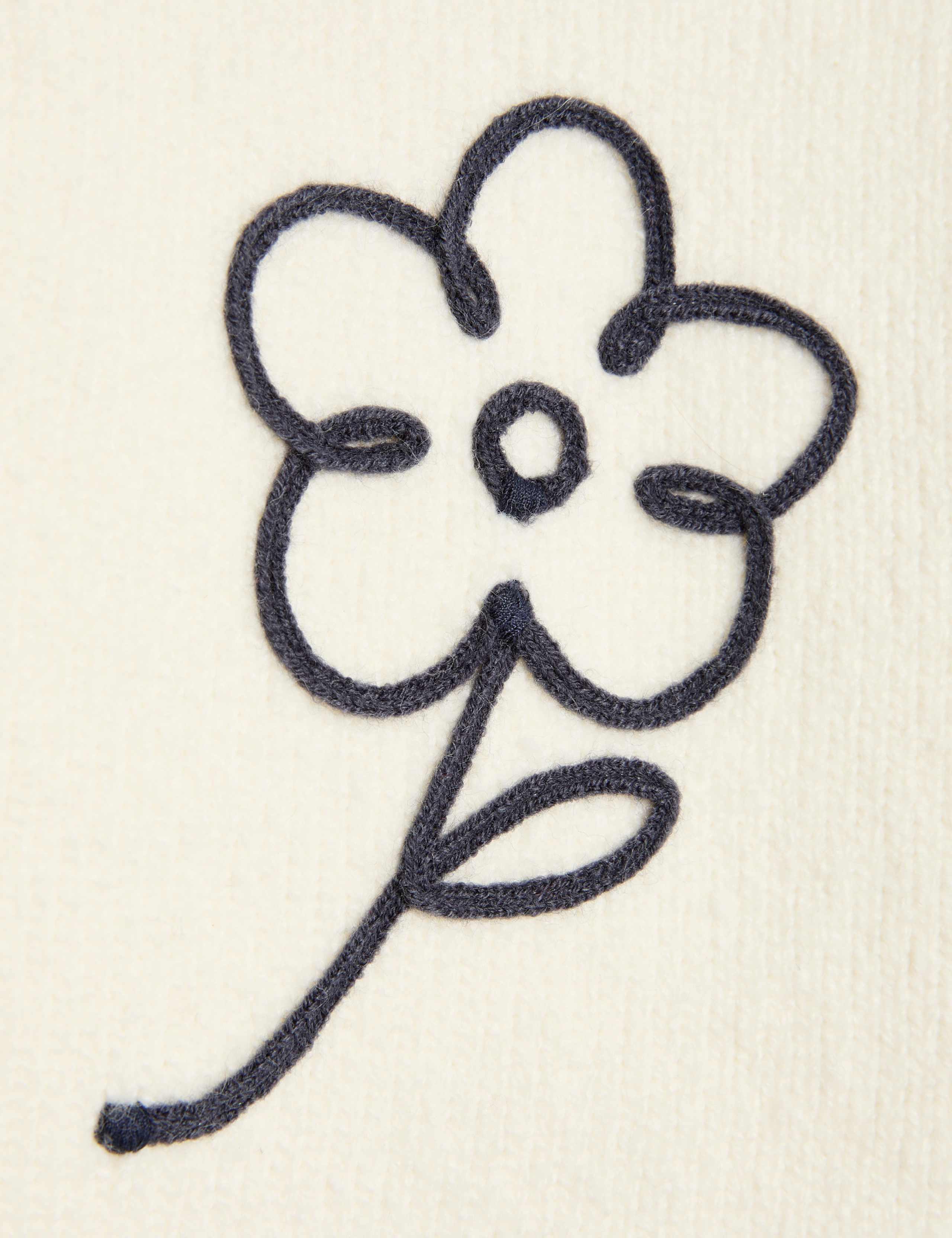 Cotton Rich Flower Embroidered Jumper (0 Mths-6 Yrs) 3 of 3