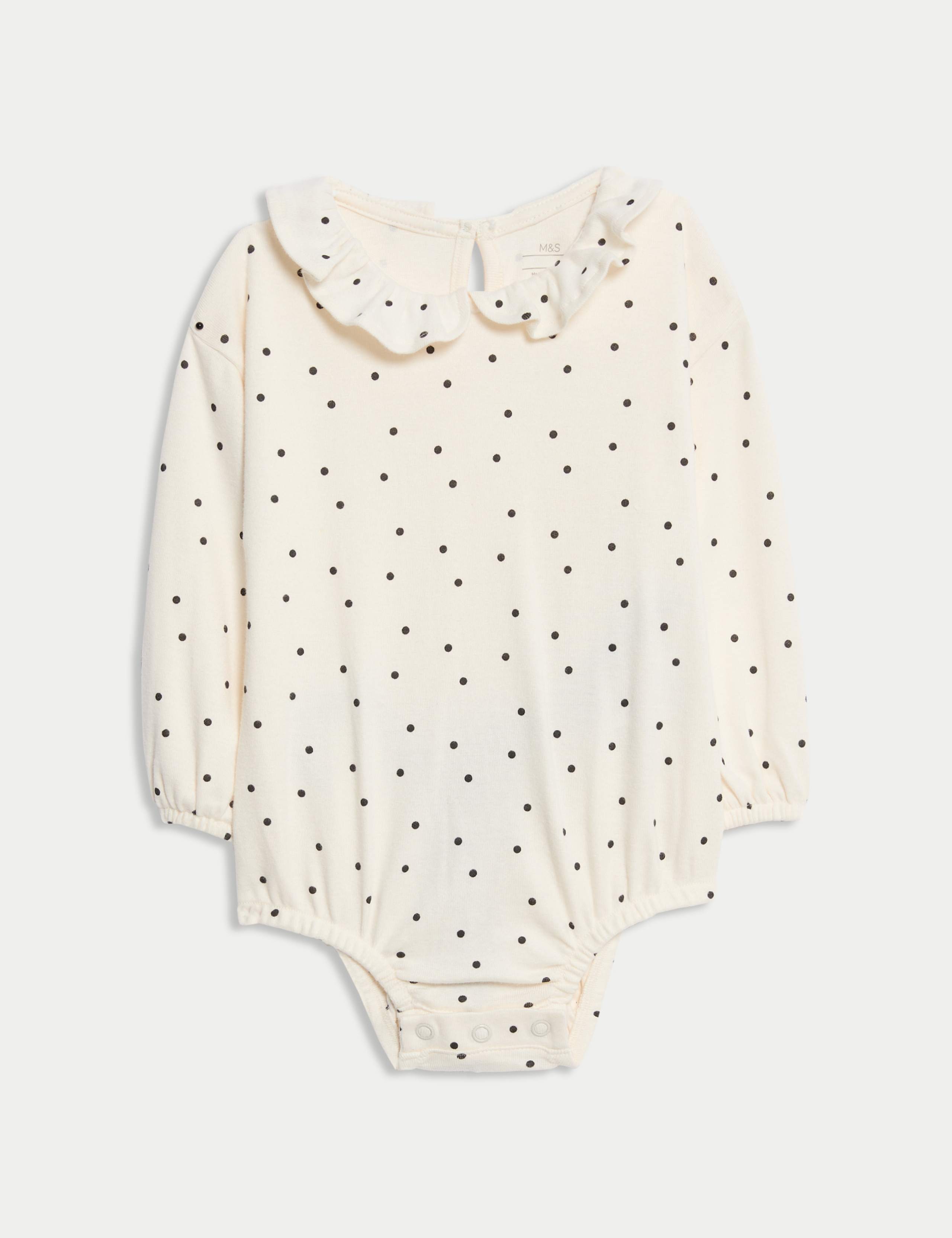 3pc Cotton Rich Spot Dress Outfit with Tights (0-3 Yrs) 3 of 7