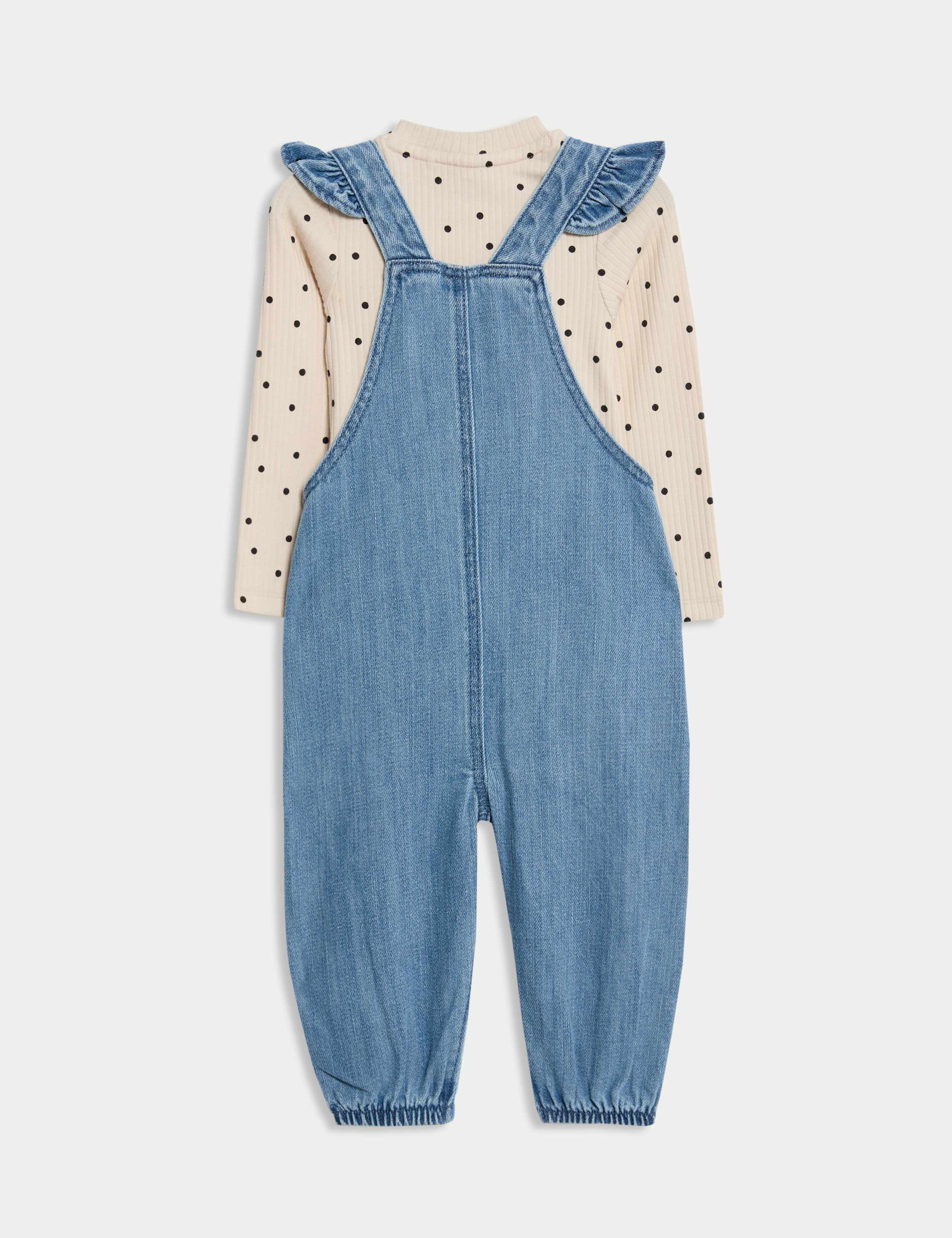 2pc Cotton Rich Dungaree Outfit (0 Mths - 3 Yrs) 2 of 7