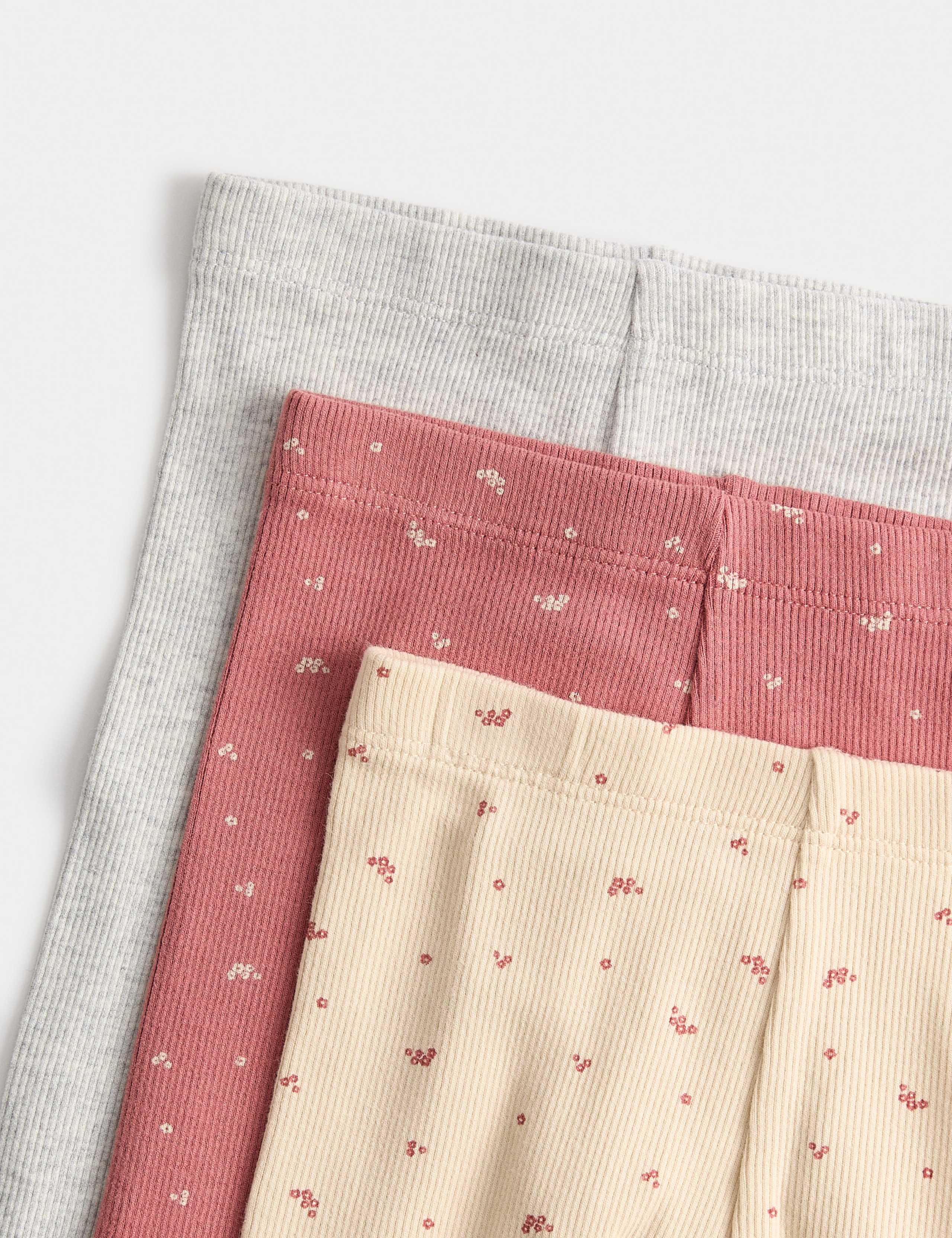 3 Pack Cotton Rich Leggings (0 Mths-3 Yrs) 2 of 2