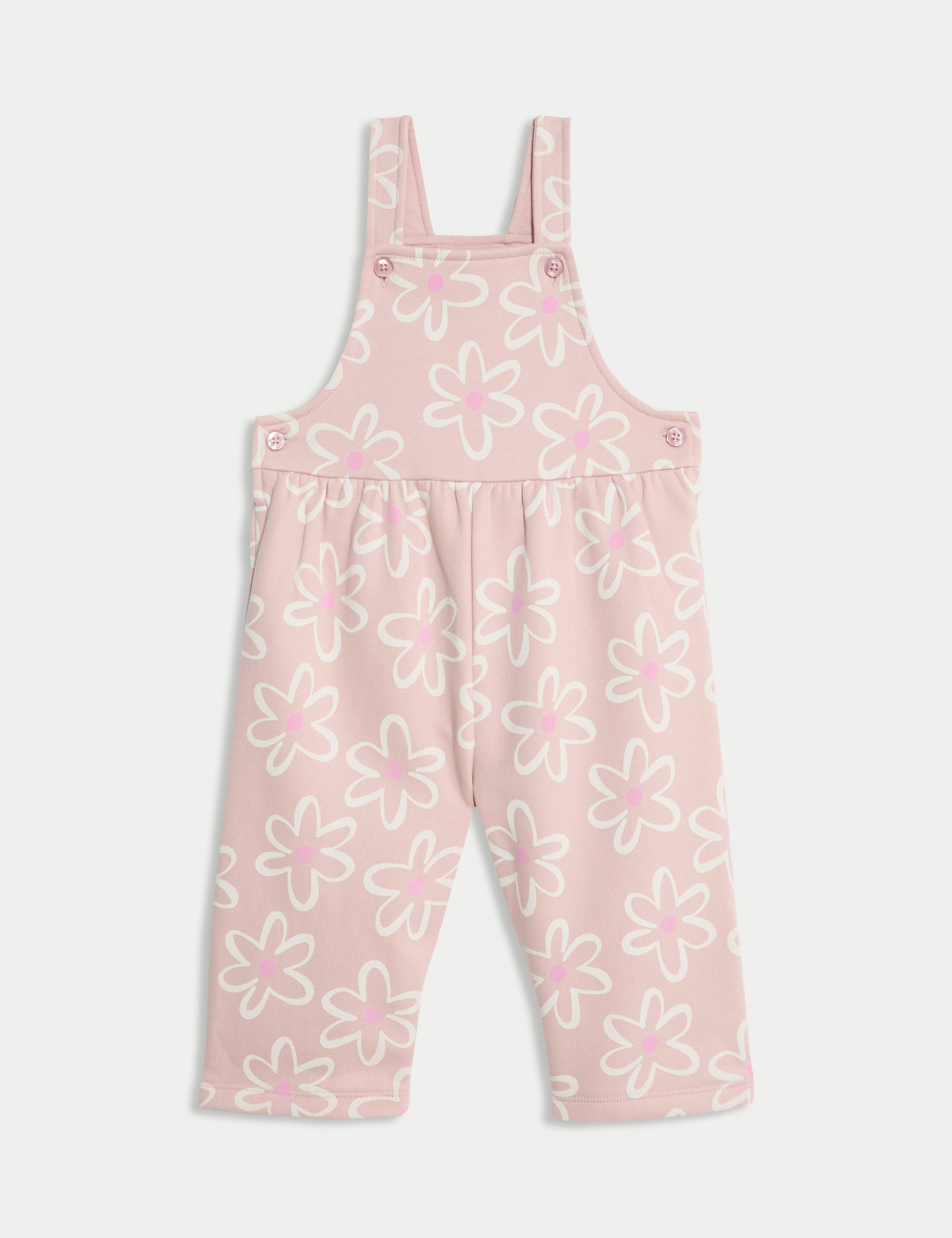 2pc Cotton Rich Floral Dungaree Outfit (0 Mths - 3 Yrs) 3 of 6