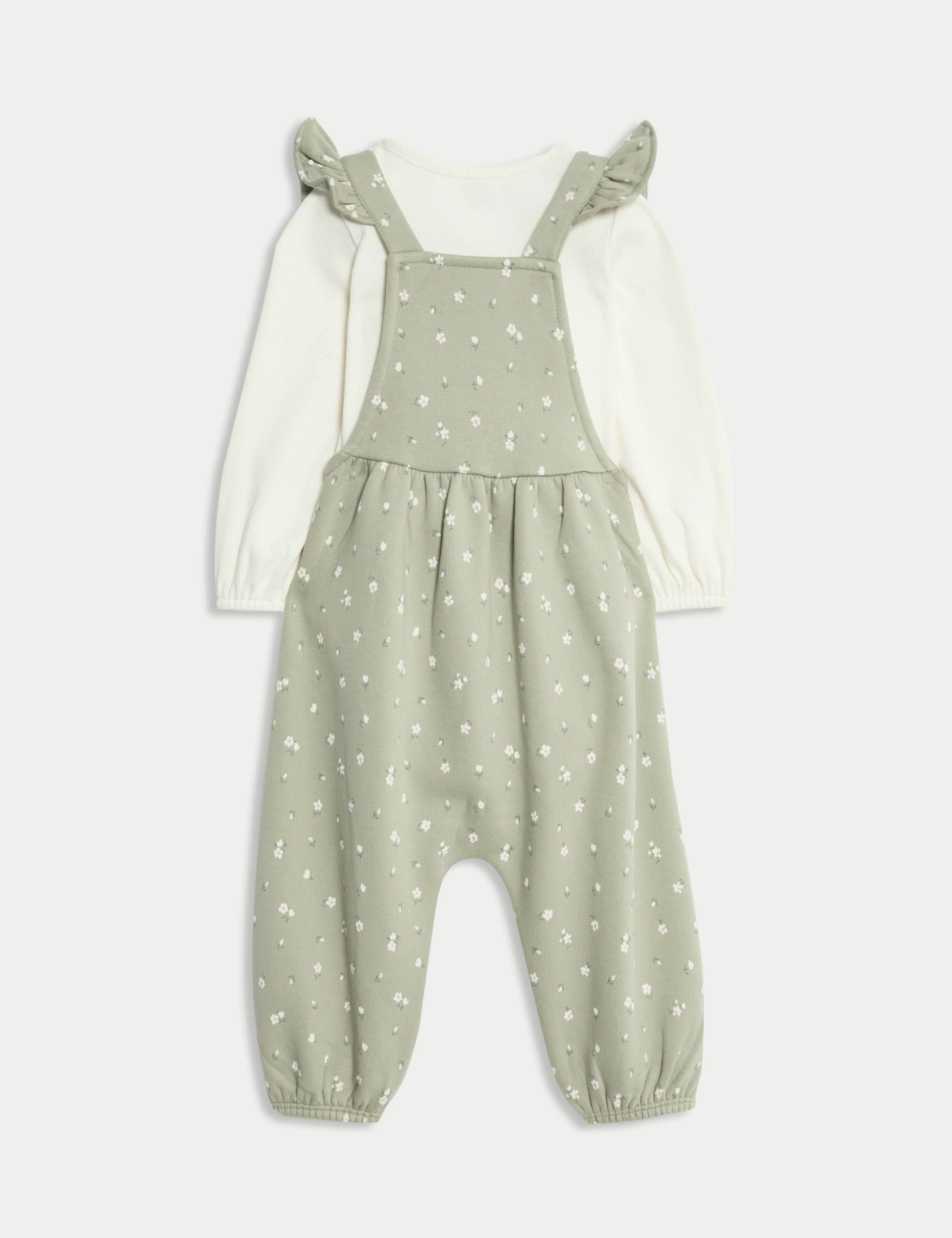 2pc Cotton Rich Patterned Dungaree Outfit (0 Mths - 3 Yrs) 2 of 6