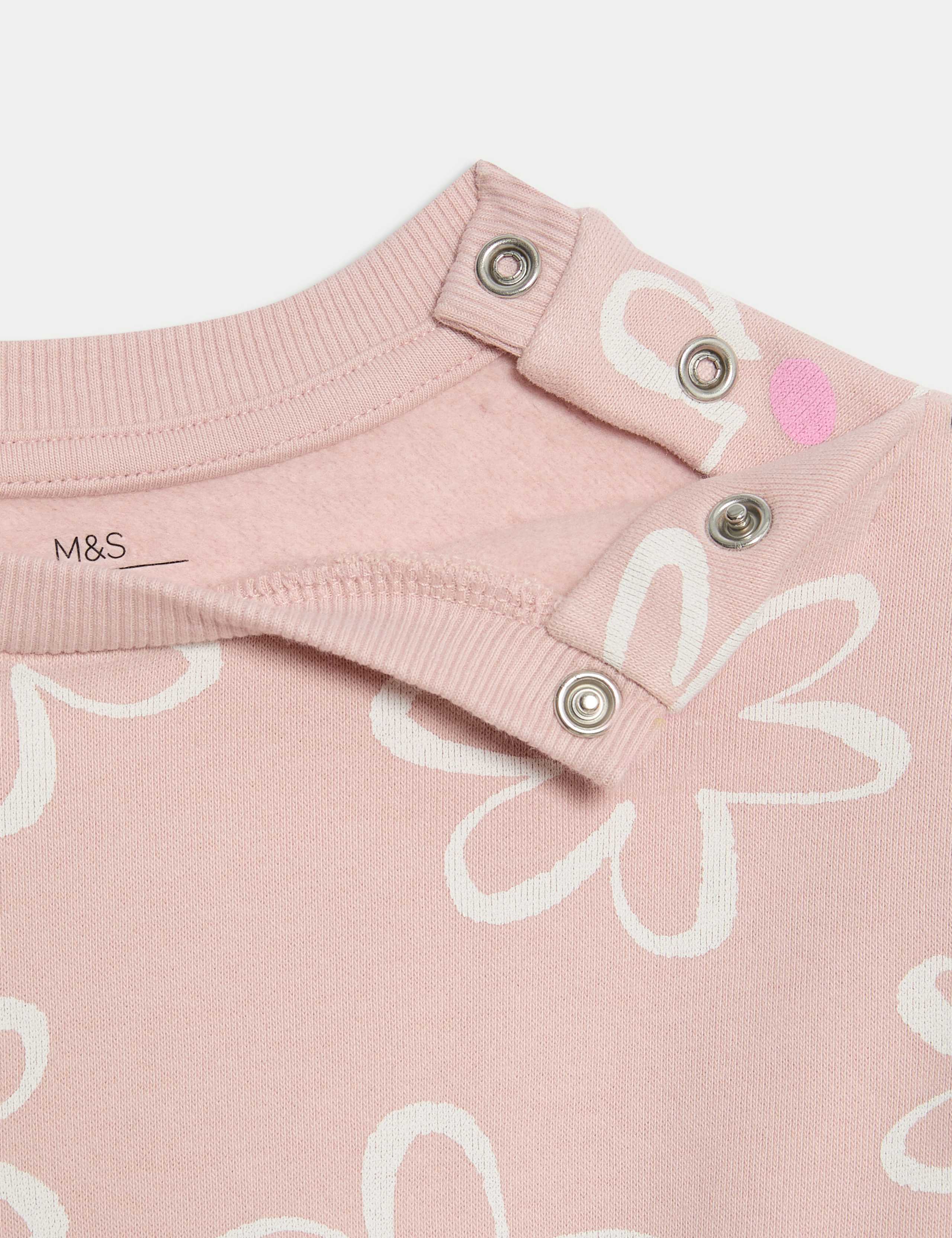 2pc Cotton Rich Floral Top & Bottom Outfit (0-6 Yrs) 5 of 6