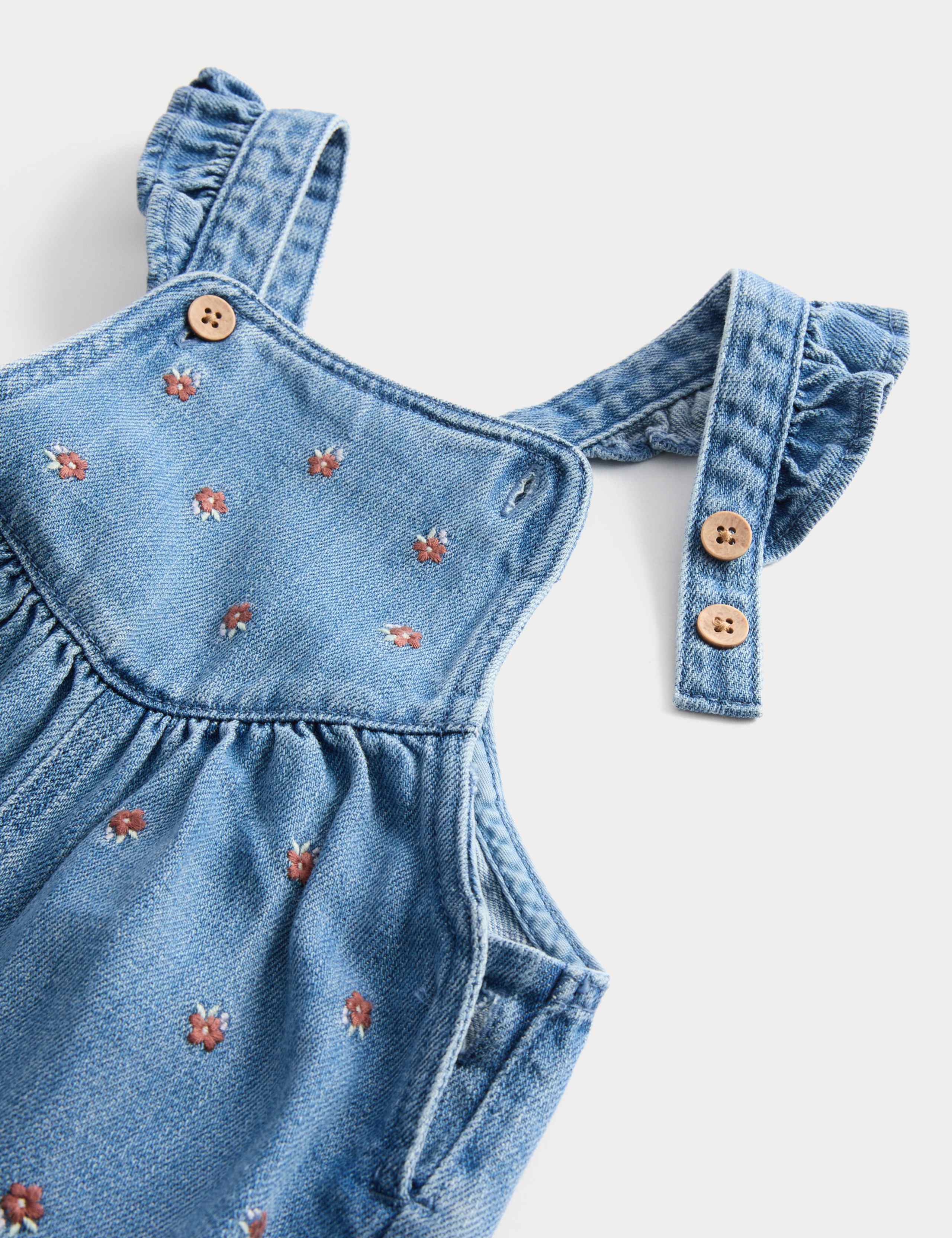 2pc Cotton Rich Denim Dungaree Outfit (0-3 Yrs) 2 of 3