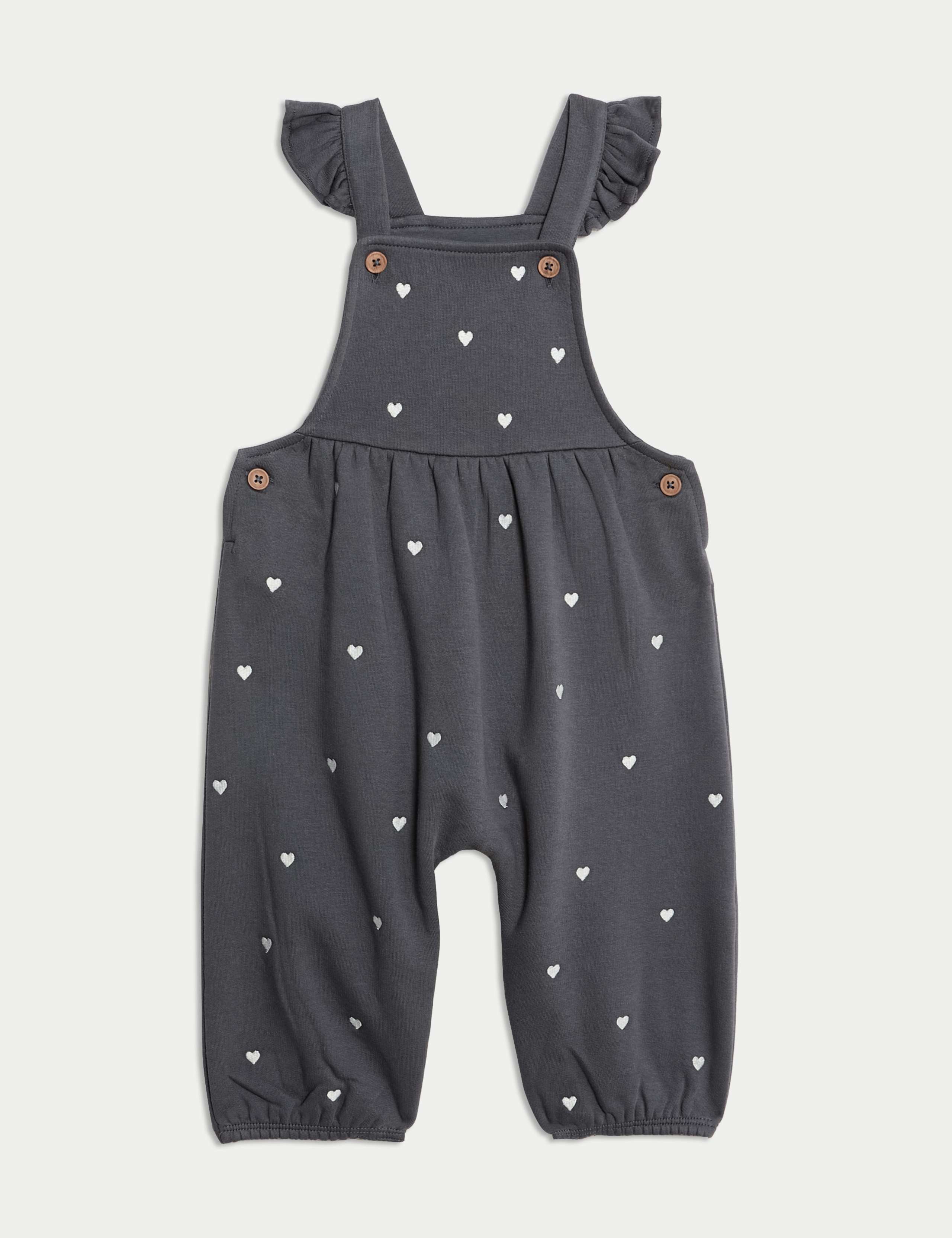 2pc Cotton Rich Ditsy Dungaree Outfit (0 Mths - 3 Yrs) 3 of 6