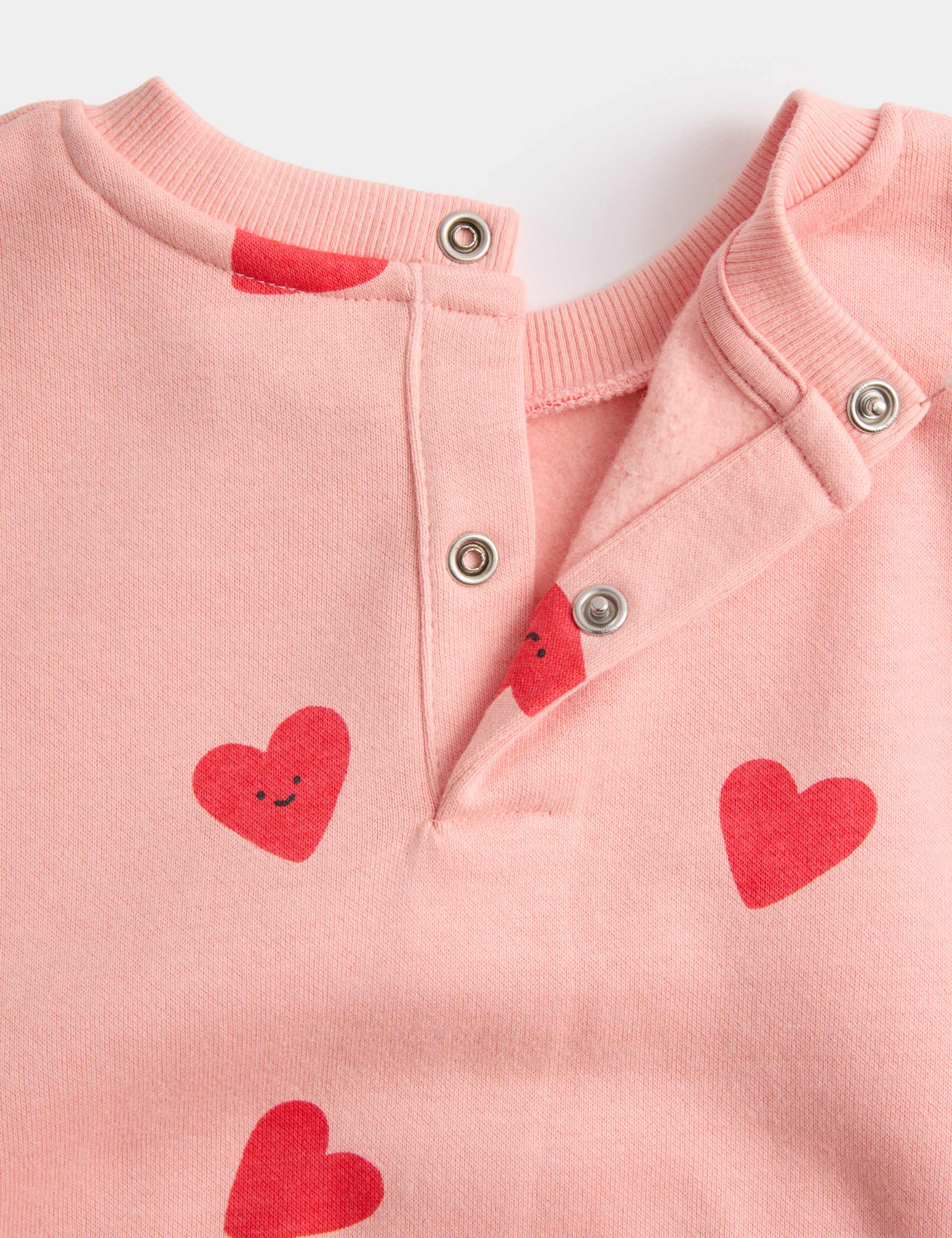 2pc Cotton Rich Heart Top & Bottom Outfit (0-6 Yrs) 3 of 3