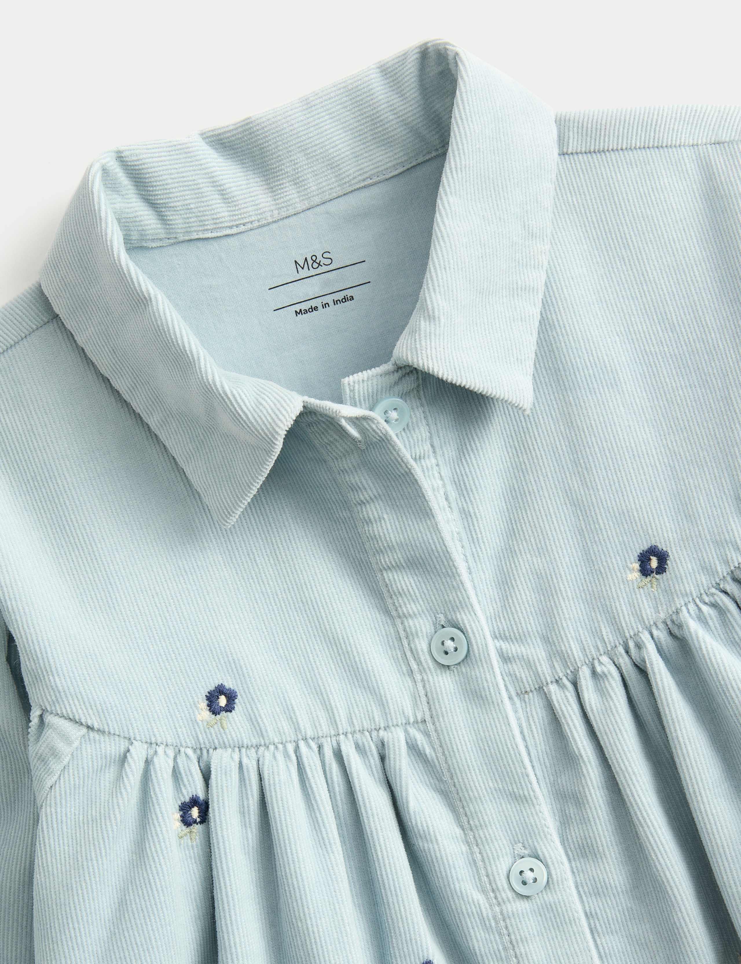 Pure Cotton Cord Dress (0-6 Yrs) 2 of 2