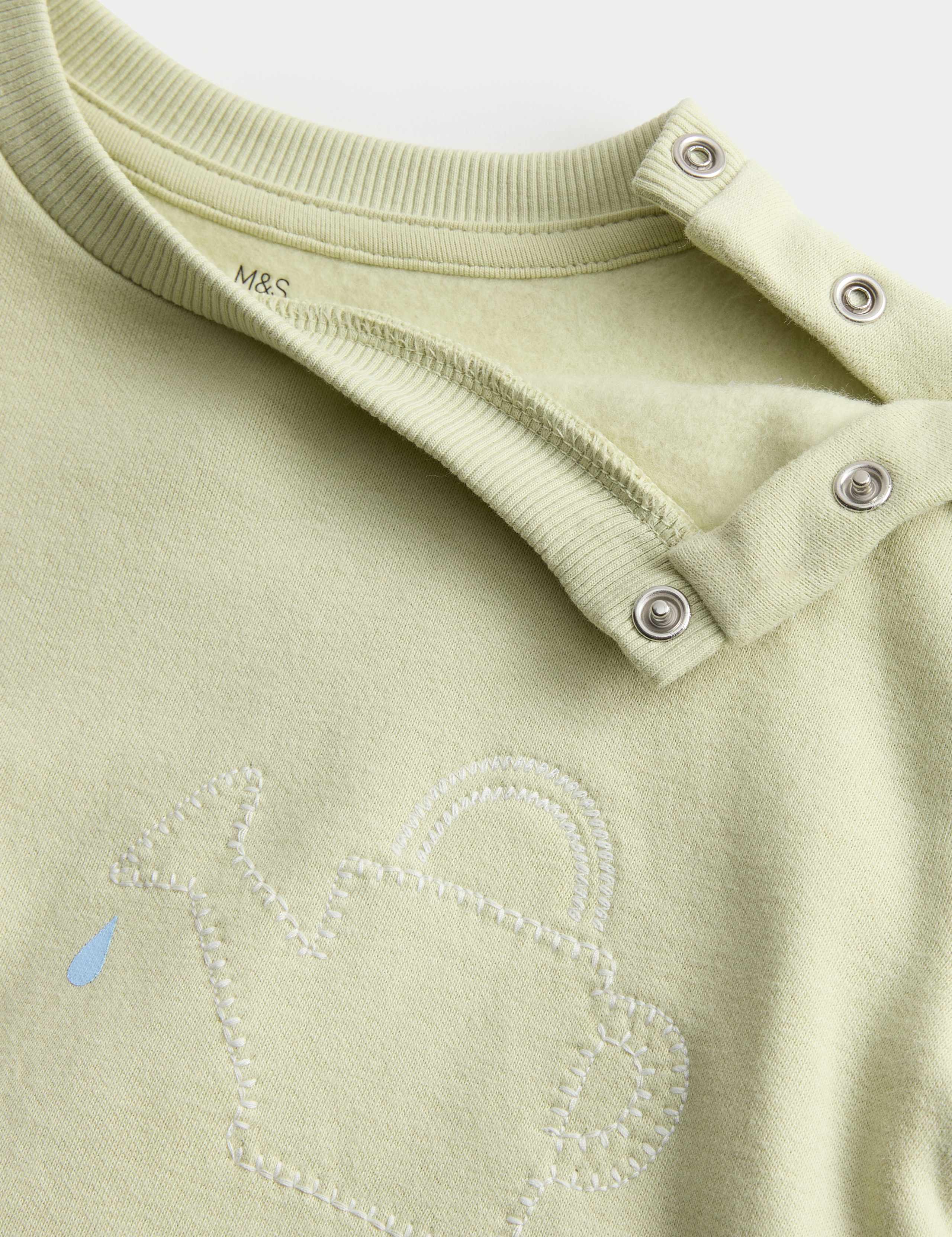 2pc Cotton Rich Embroidered Sweat Outfit (0-3 Yrs) 3 of 3