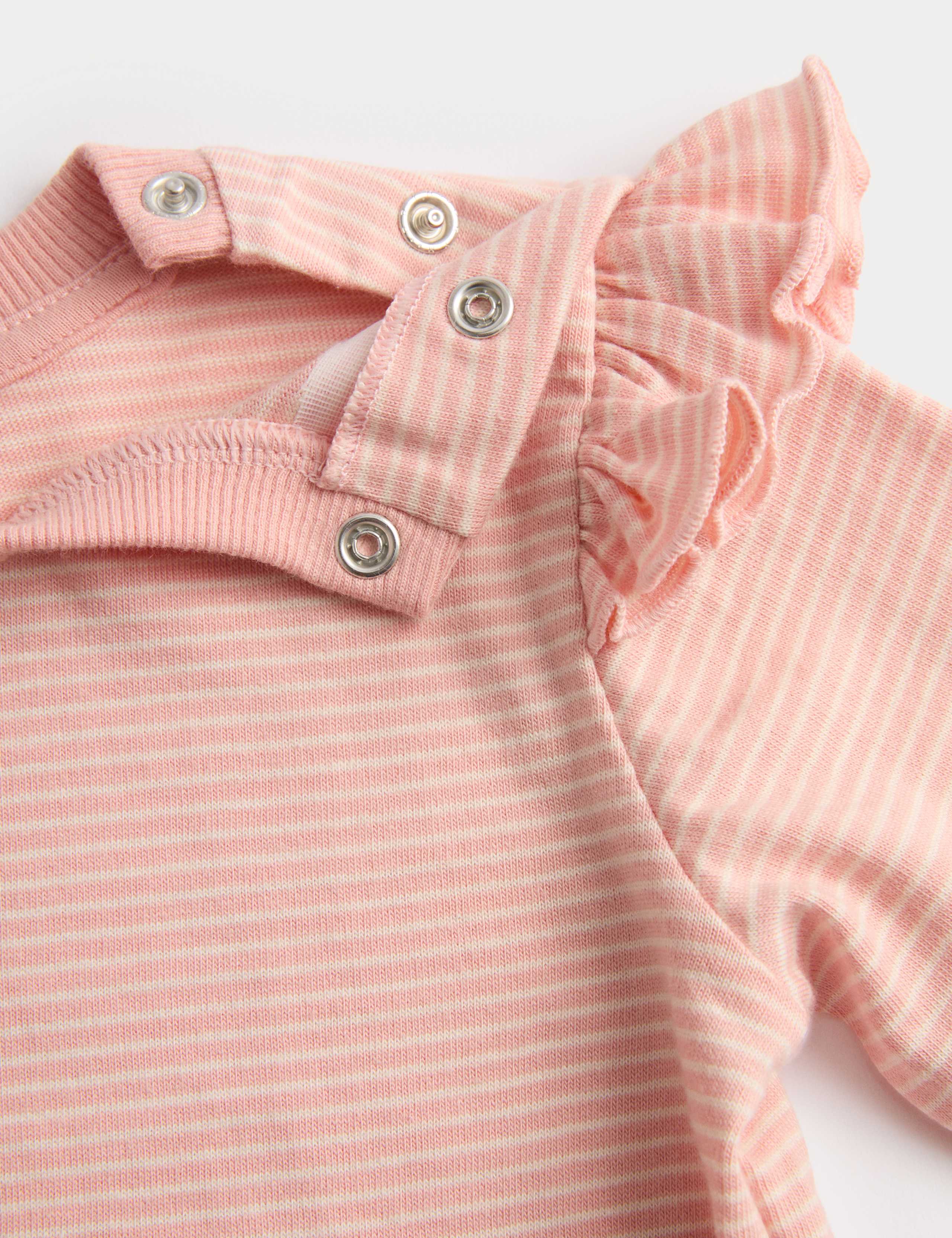 2pc Cotton Rich Jersey Dungarees with Top (0-3 Yrs) 4 of 4