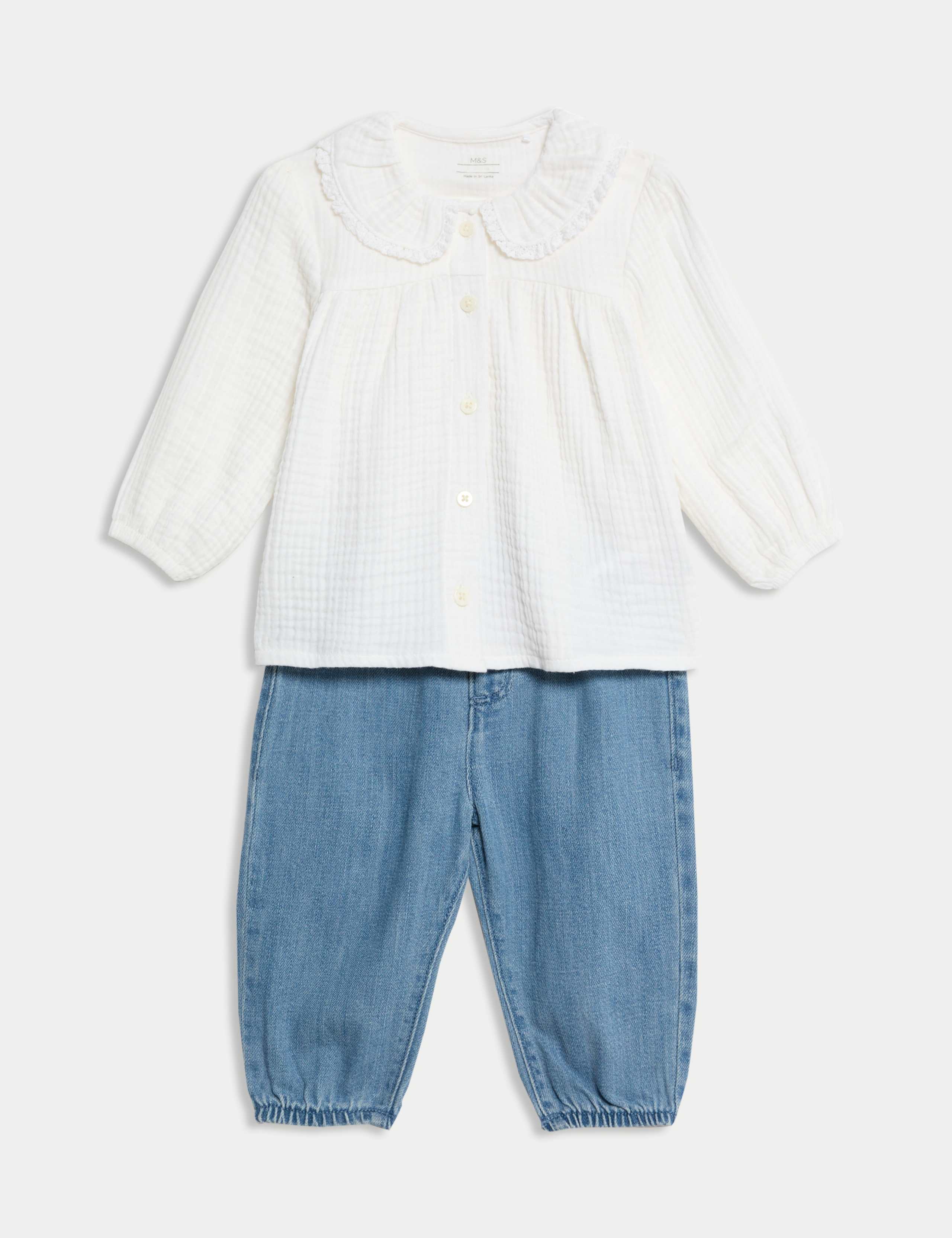 2pc Cotton Rich Top & Bottom Outfit (0-3 Yrs) 2 of 9