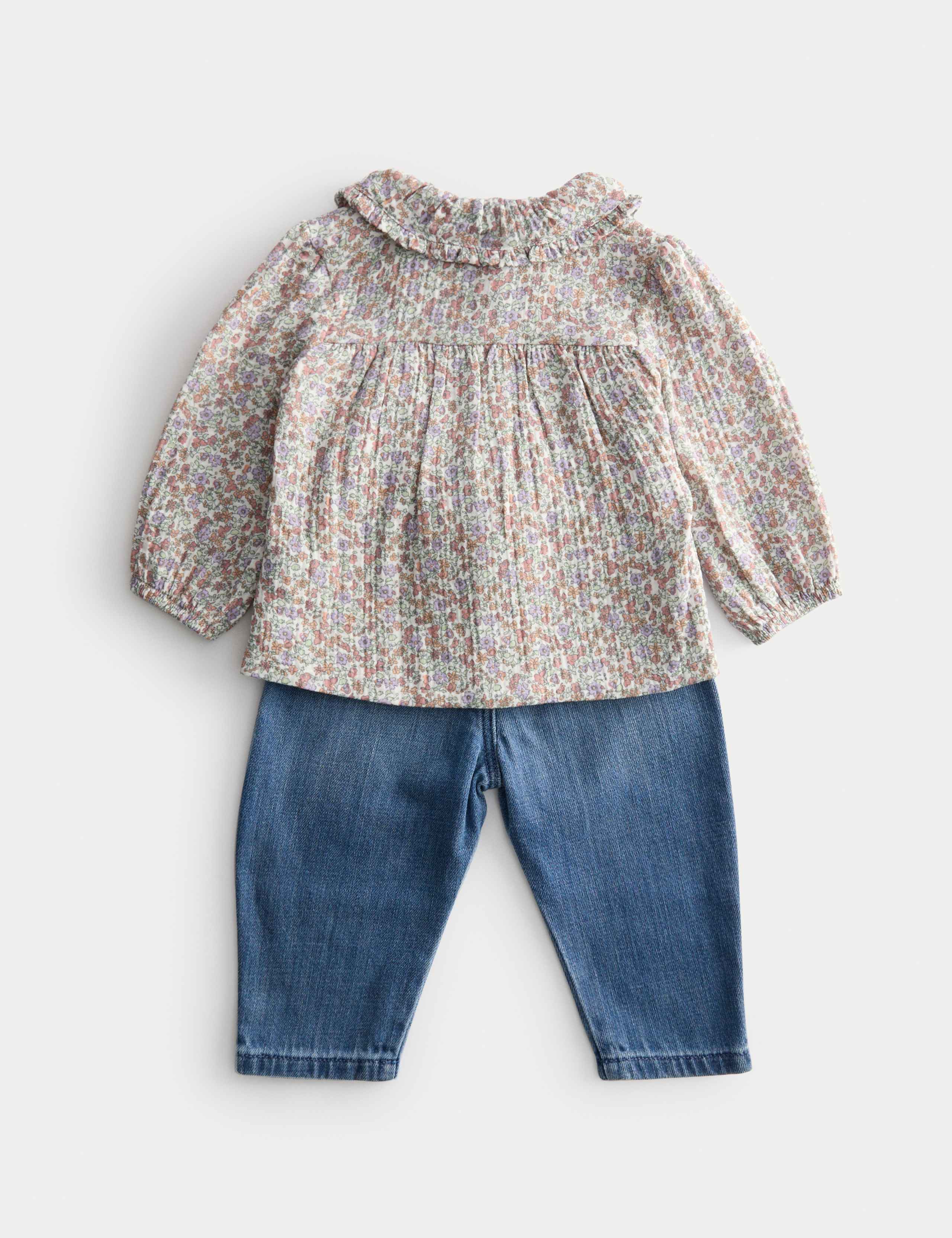 3pc Cotton Rich Gilet Outfit (0-6 Yrs) 2 of 6