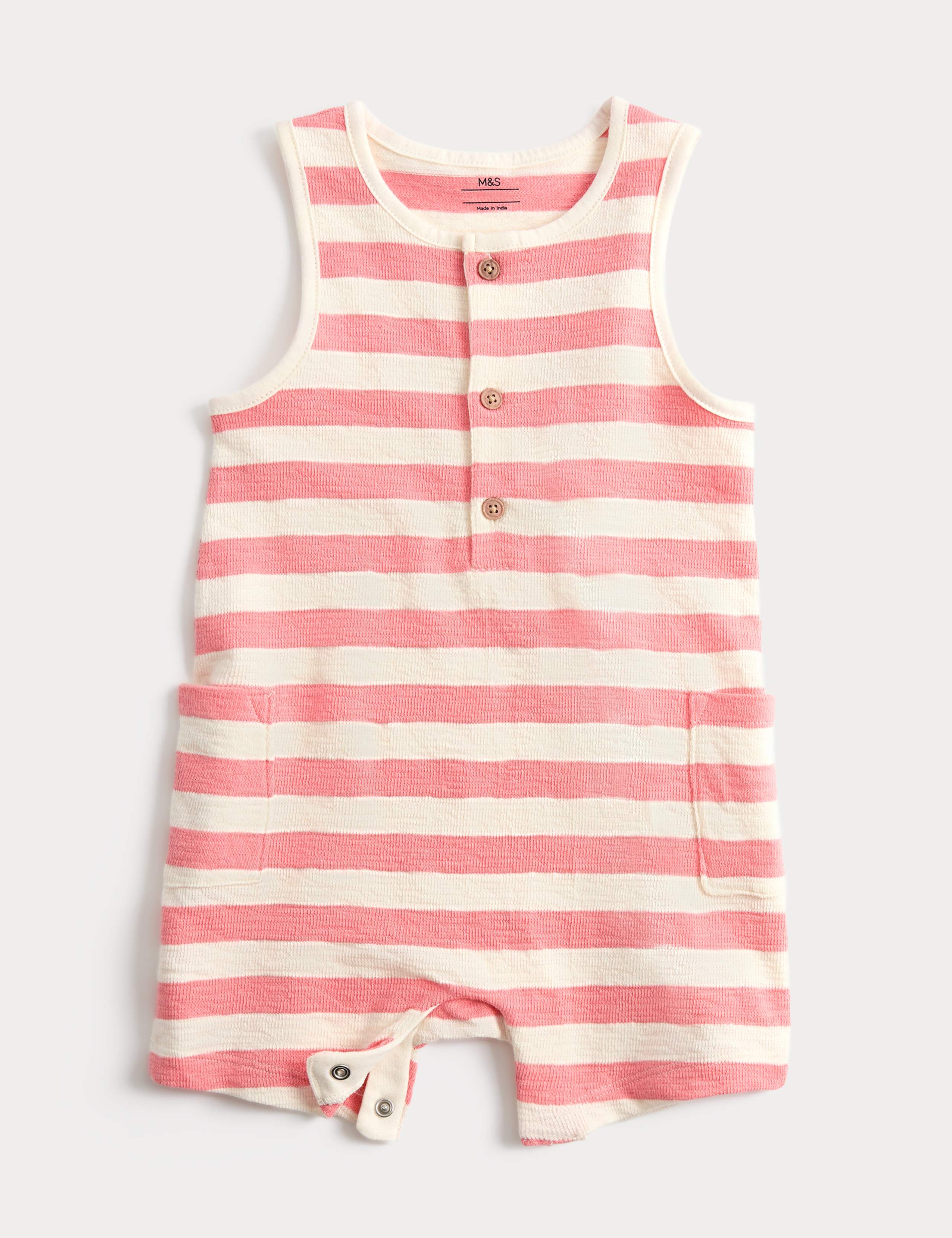 Pure Cotton Striped Romper (0-3 Yrs) 1 of 3