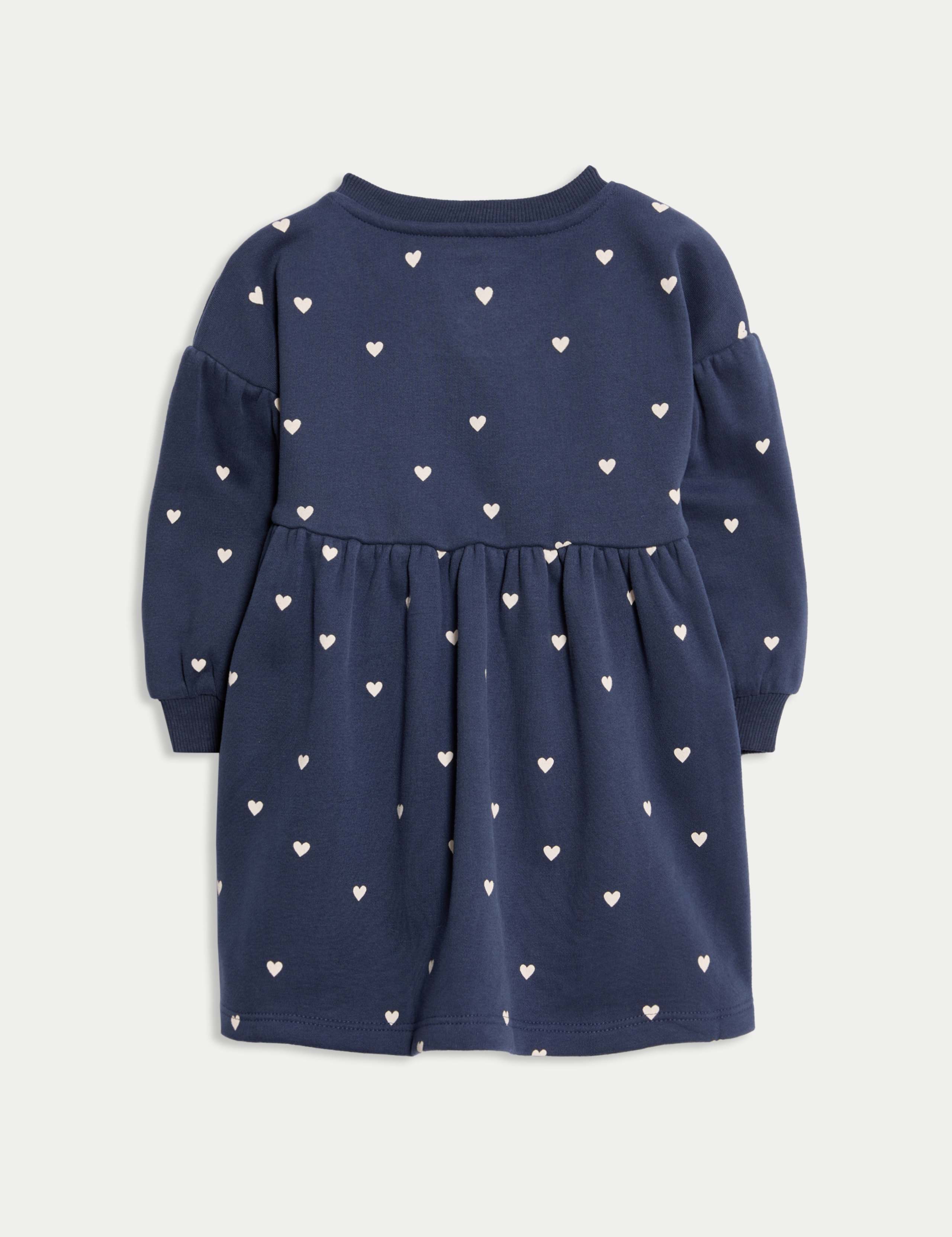 Navy Heart Dress (0-3 Yrs) 2 of 3