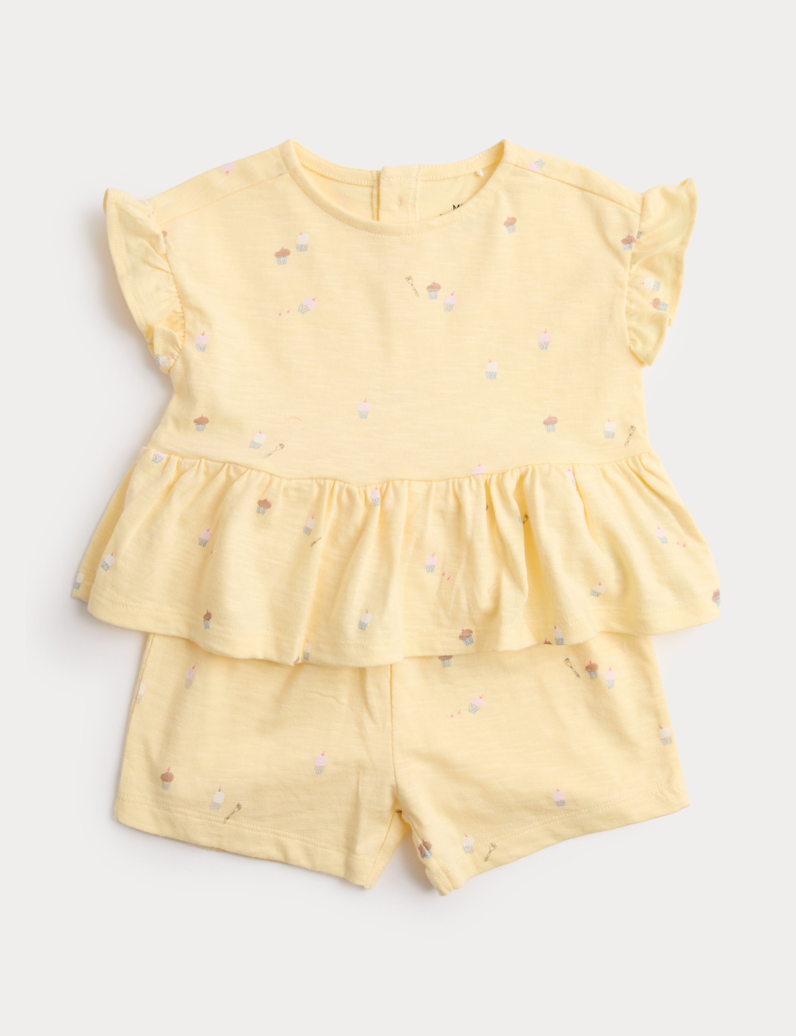 Pure Cotton Top & Bottom Outfit (0-5 Years) 1 of 3