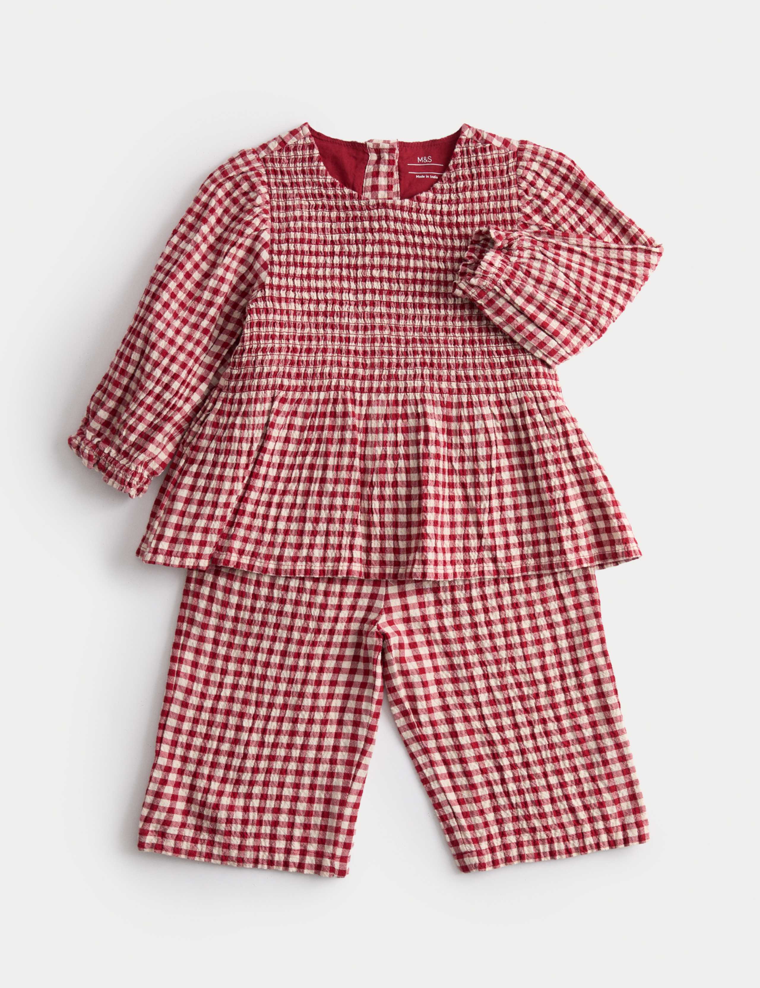 2pc Cotton Blend Gingham Outfit (0-4 Yrs) 2 of 6