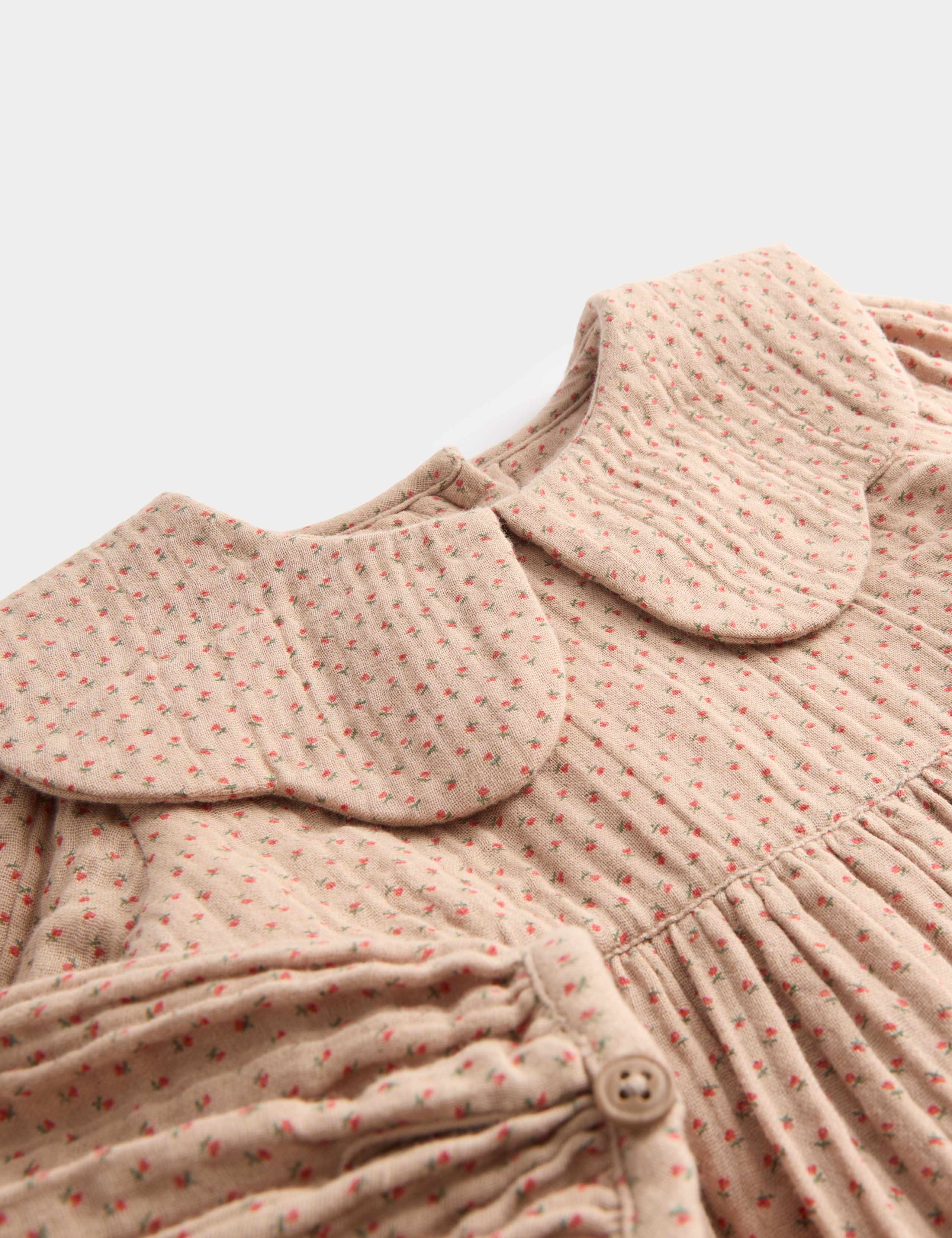 2 Piece Pure Cotton Checked Dress with Tights (0 Months-6 Years) 2 of 3