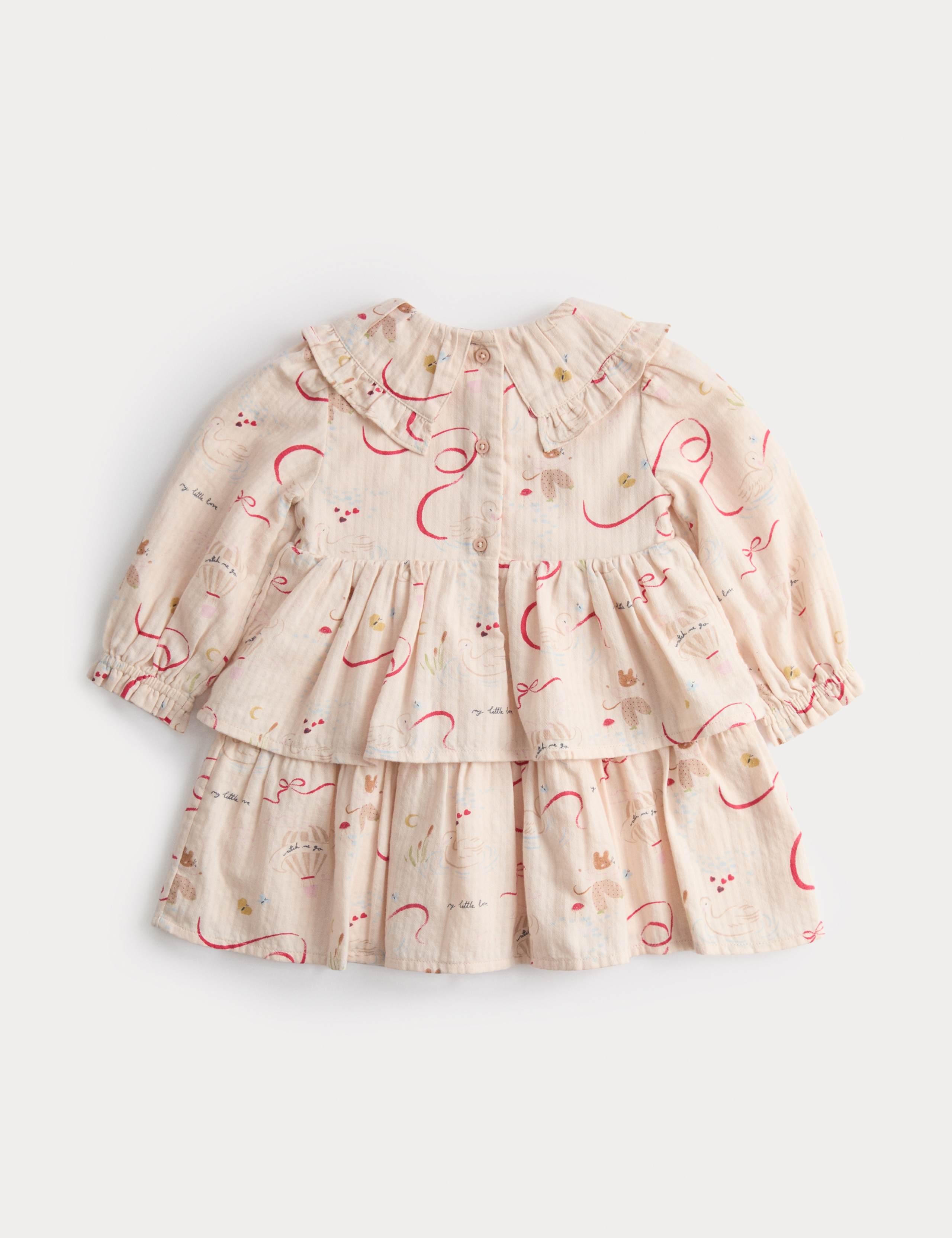 Pure Cotton Peter Pan Collar Mouse Dress (0-3 Yrs) 2 of 3