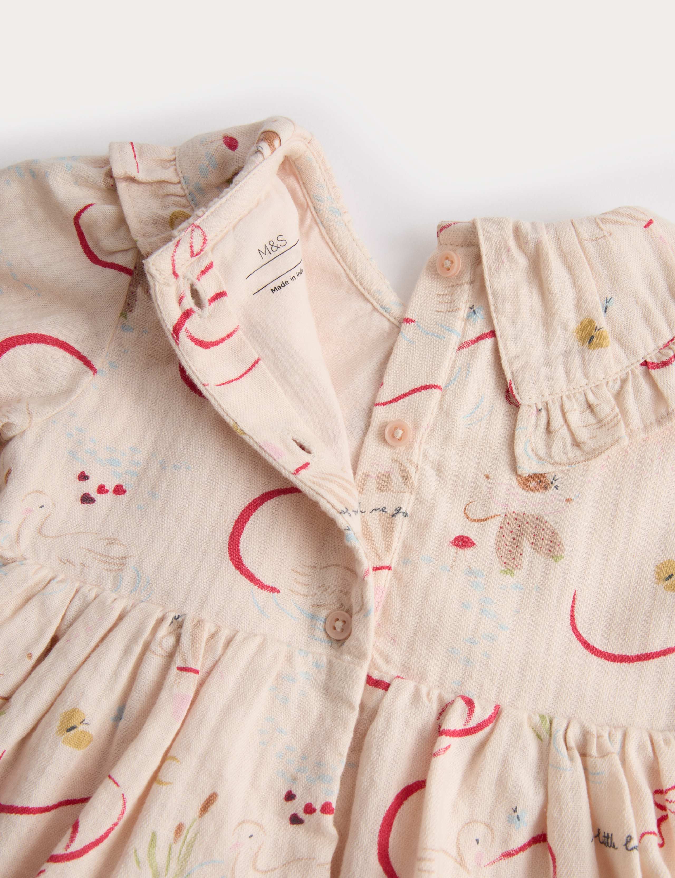 Pure Cotton Peter Pan Collar Mouse Dress (0-3 Yrs) 3 of 3