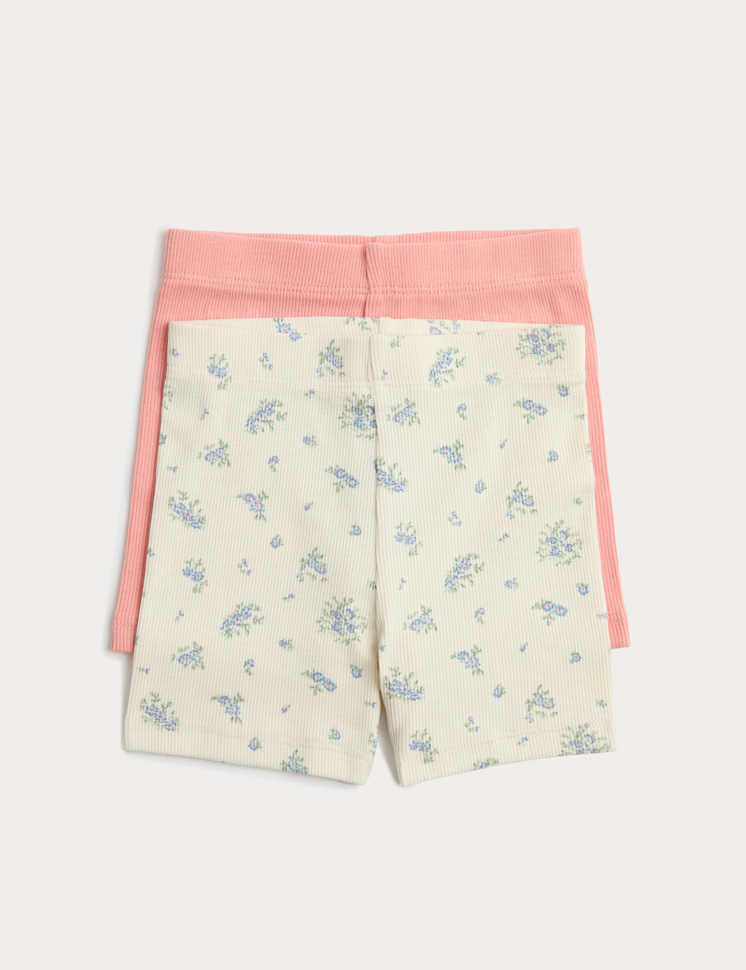 2 Pack Cotton Rich Cycling Shorts (0-5 Yrs) 1 of 2