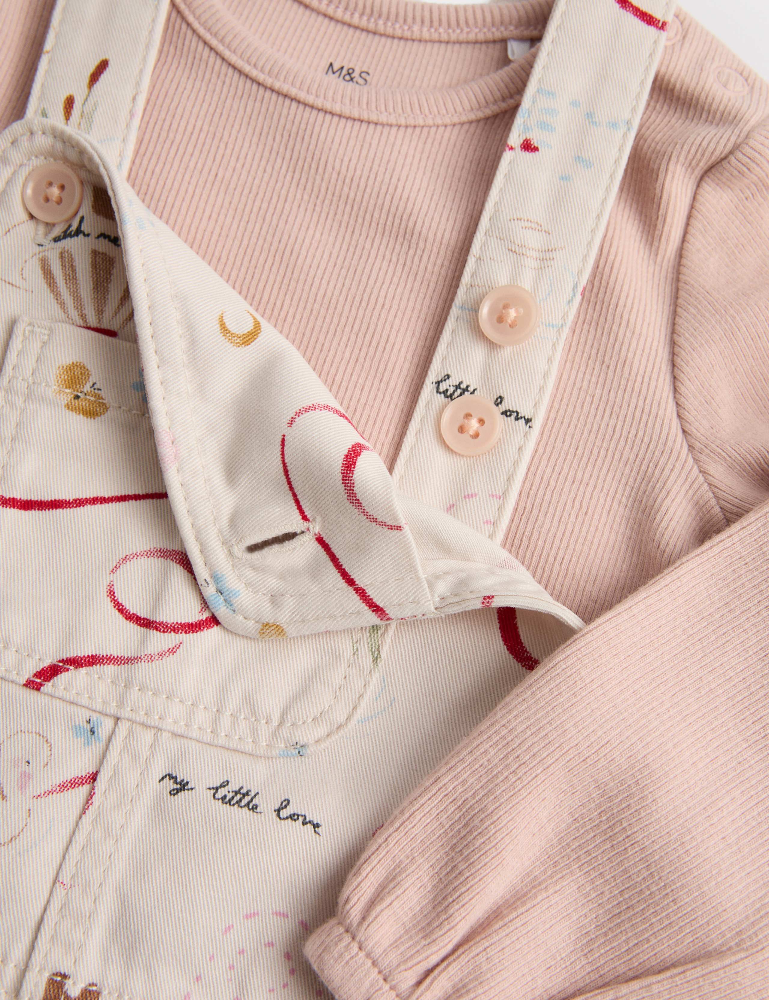 Mouse Print Woven Dungaree Outfit (0 - 36 Mths) 3 of 5