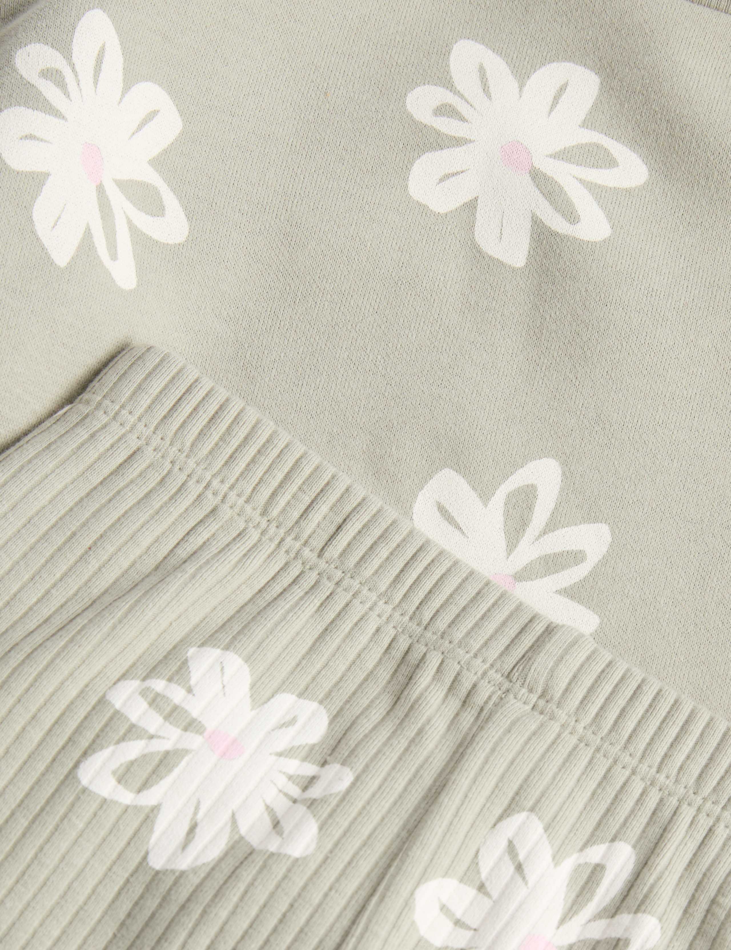 2 Piece Cotton Rich Floral Sweat Outfit (0-5 Yrs) 2 of 3