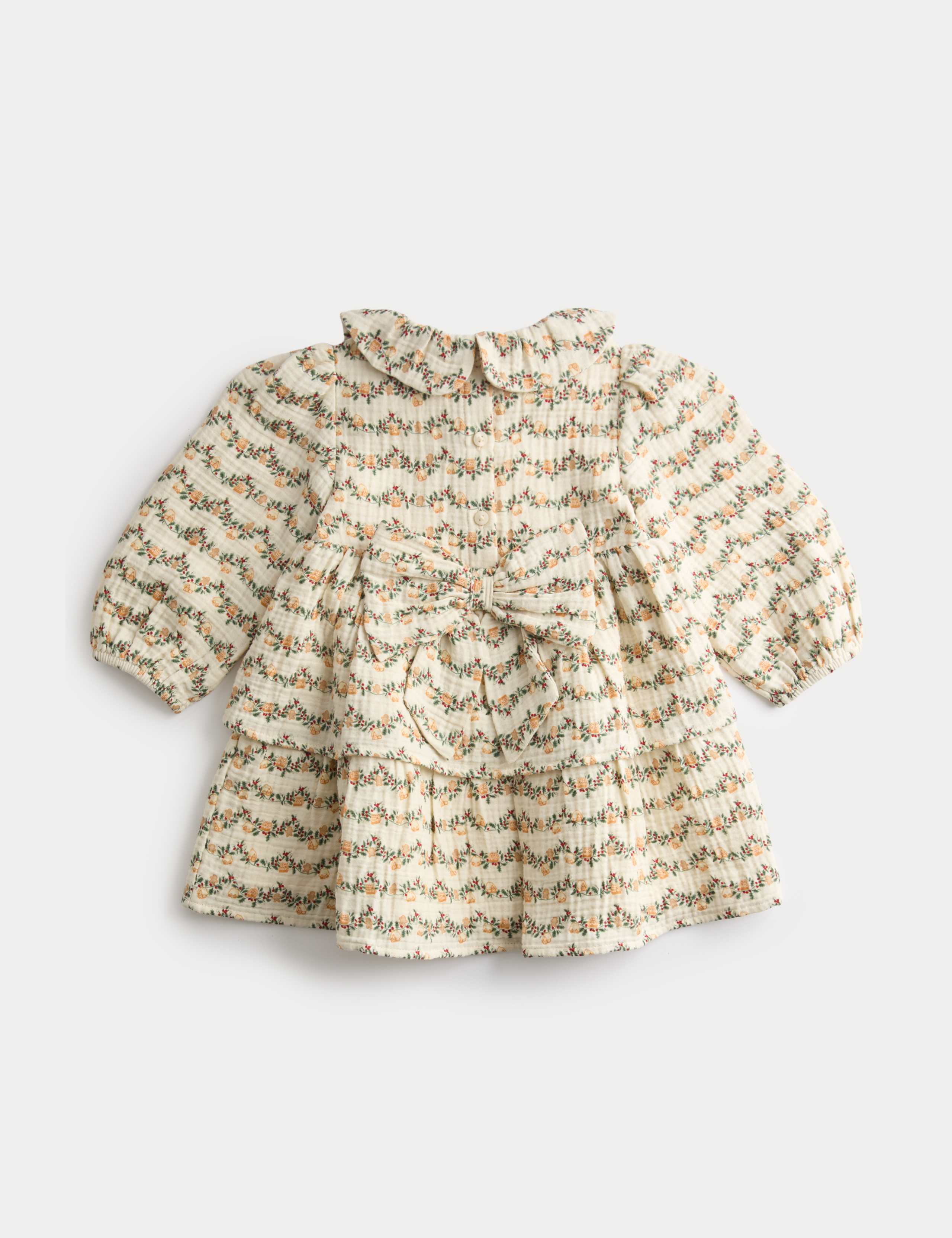 Pure Cotton Gingerbread Dress (0 Months-3 Years) 2 of 3