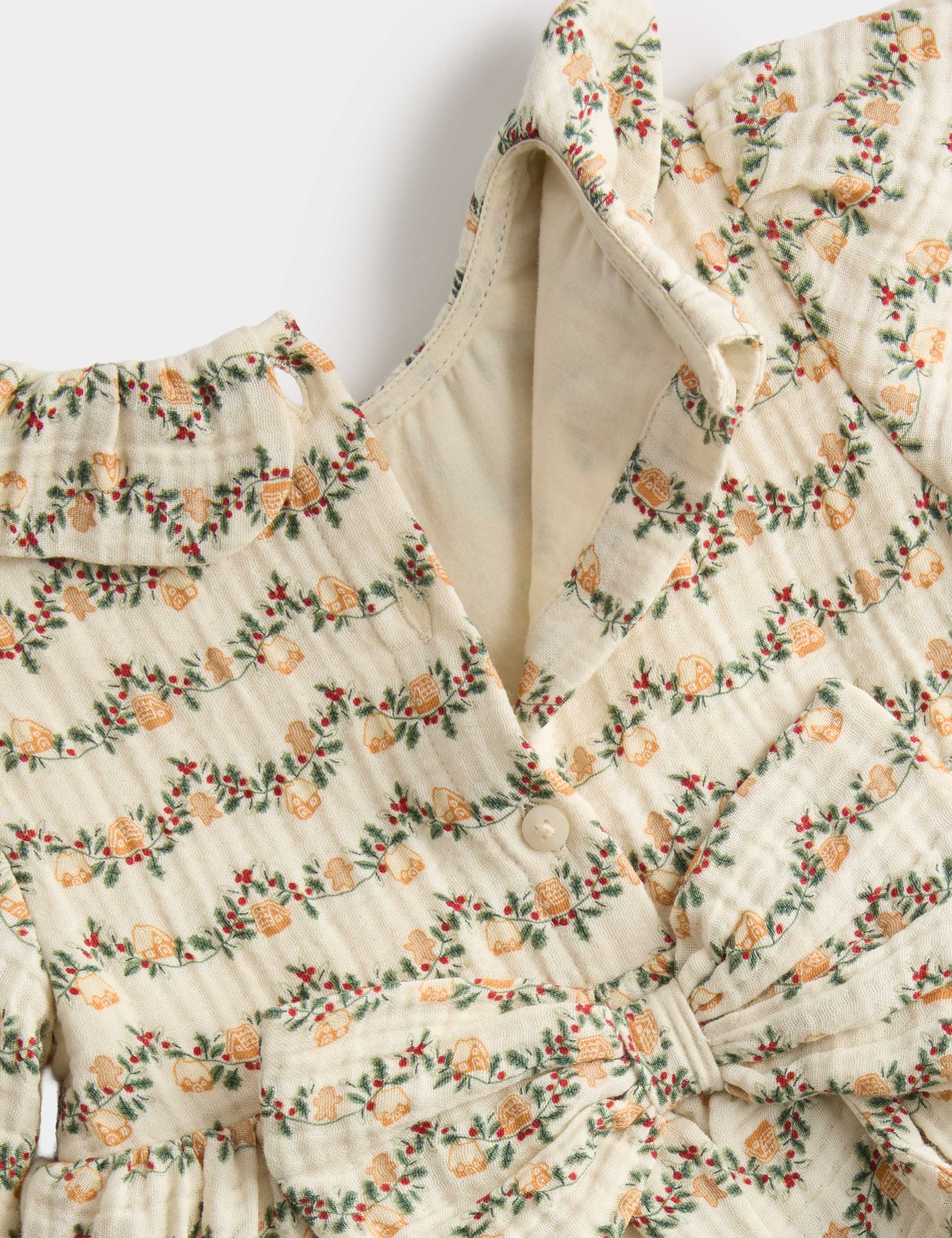 Pure Cotton Gingerbread Dress (0 Months-3 Years) 3 of 3