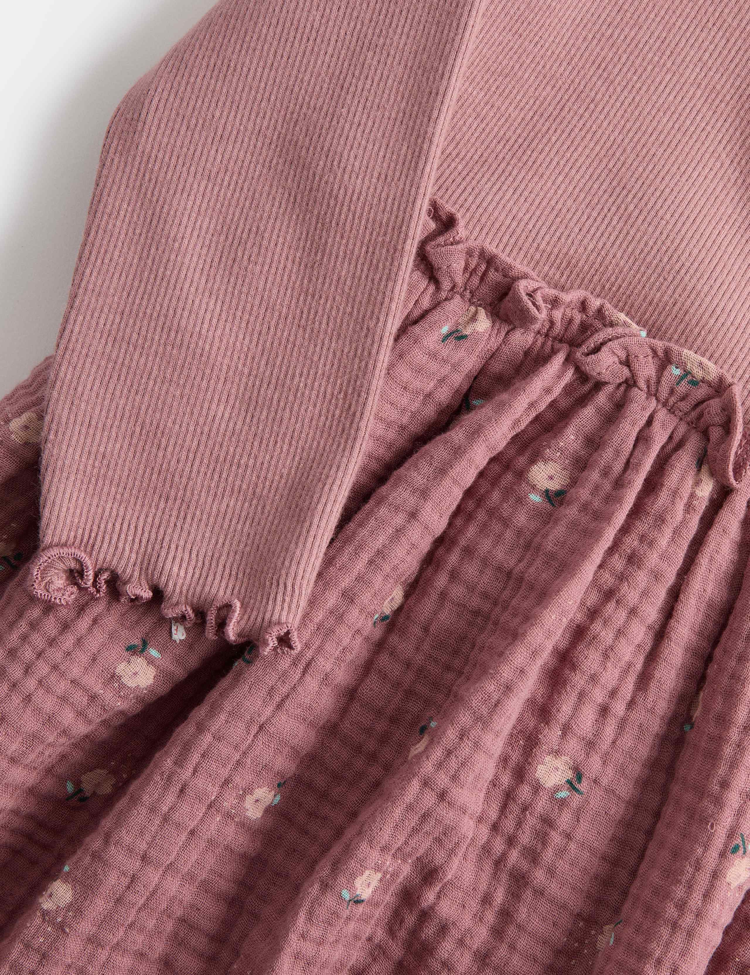 Cotton Rich Dress with Tights (0-5 Yrs) 2 of 2