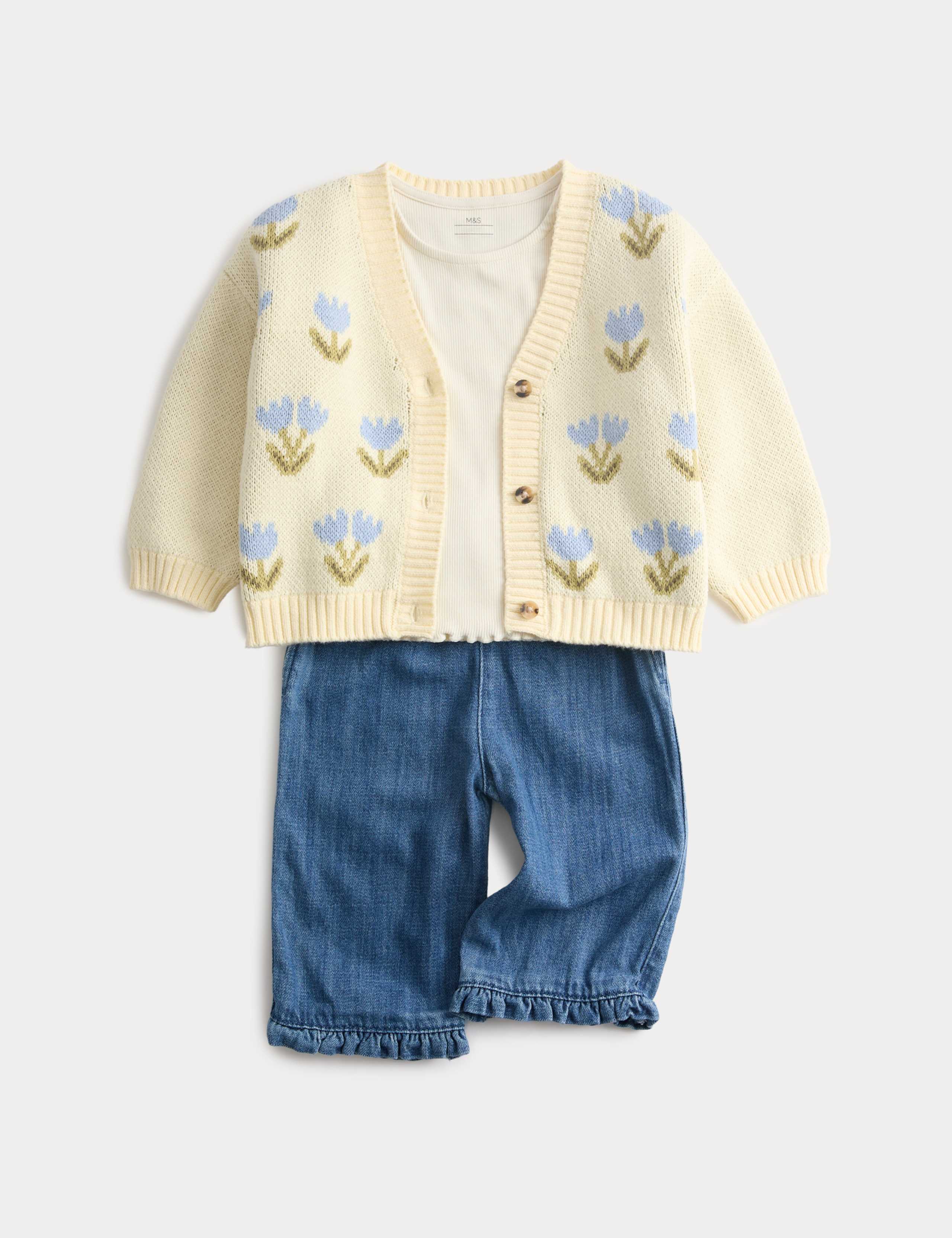 3 Piece Cotton Rich Outfit (0-6 Yrs) 1 of 3
