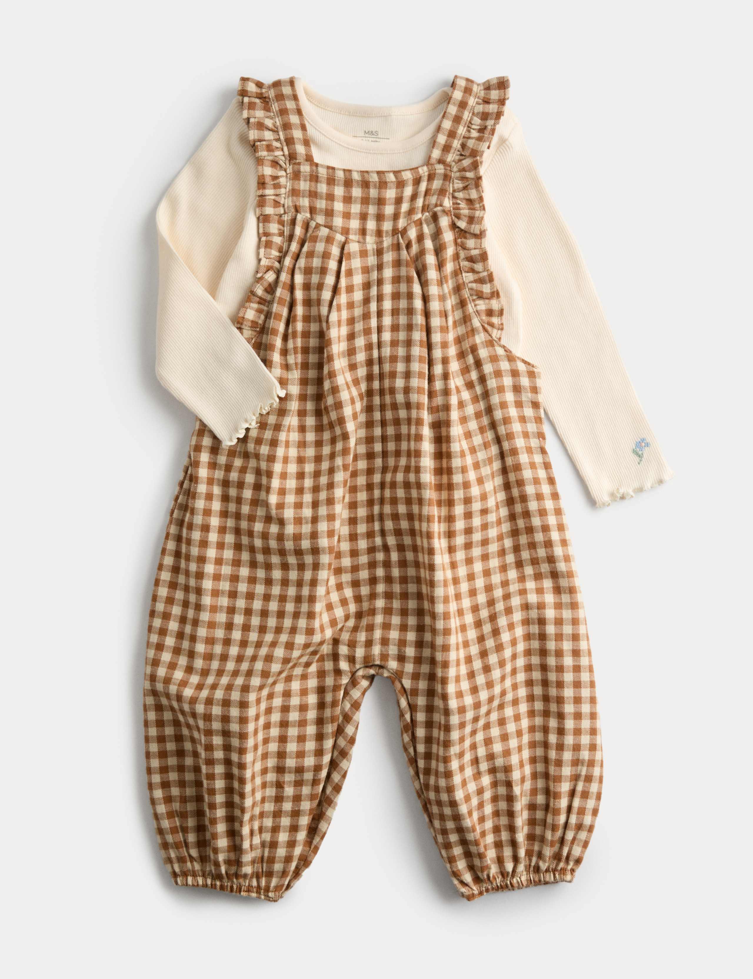 2 Piece Top & Dungaree Set (0-6 Yrs) 1 of 3