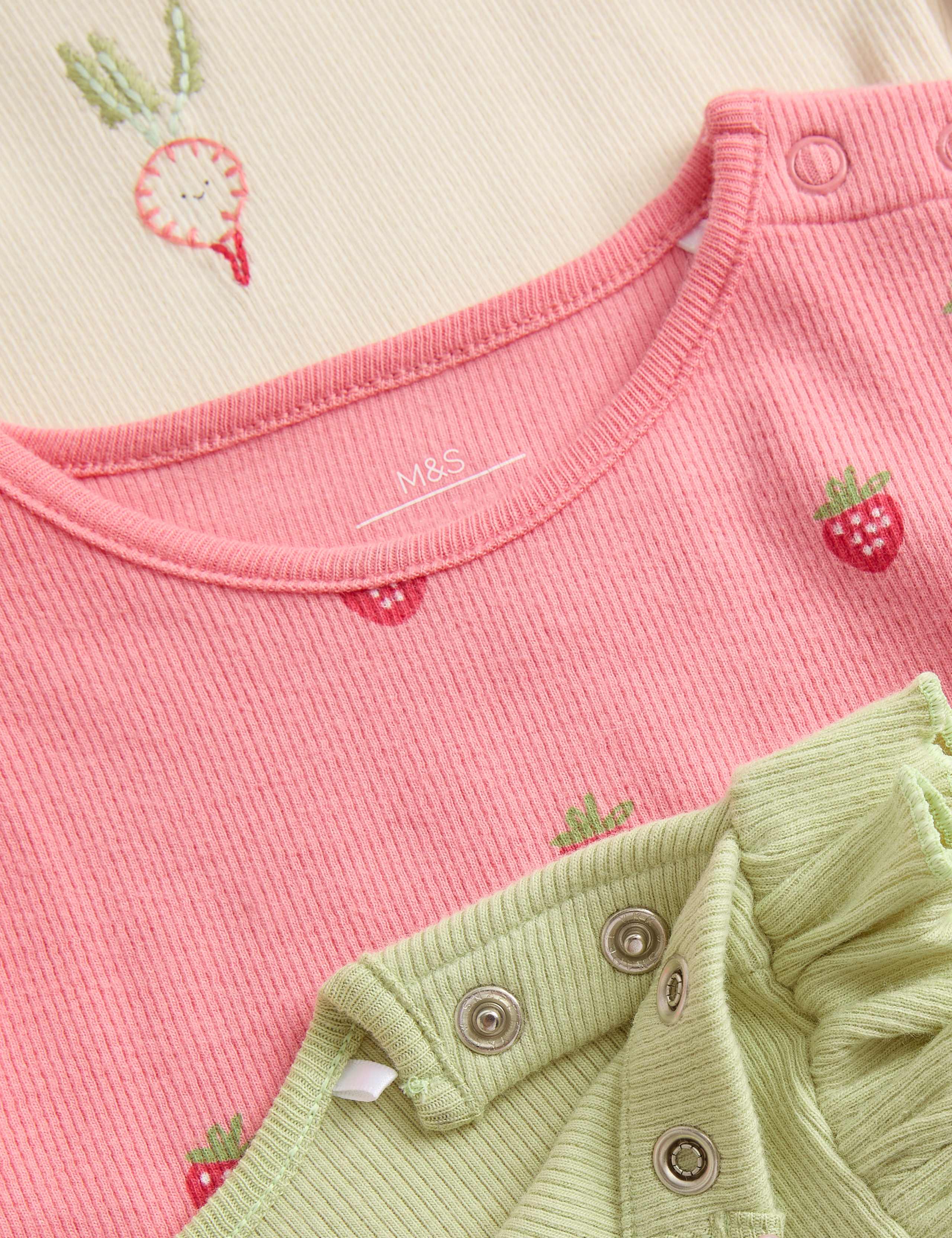 3 Pack Cotton Rich Strawberry Tops (0-3 Years) 2 of 3