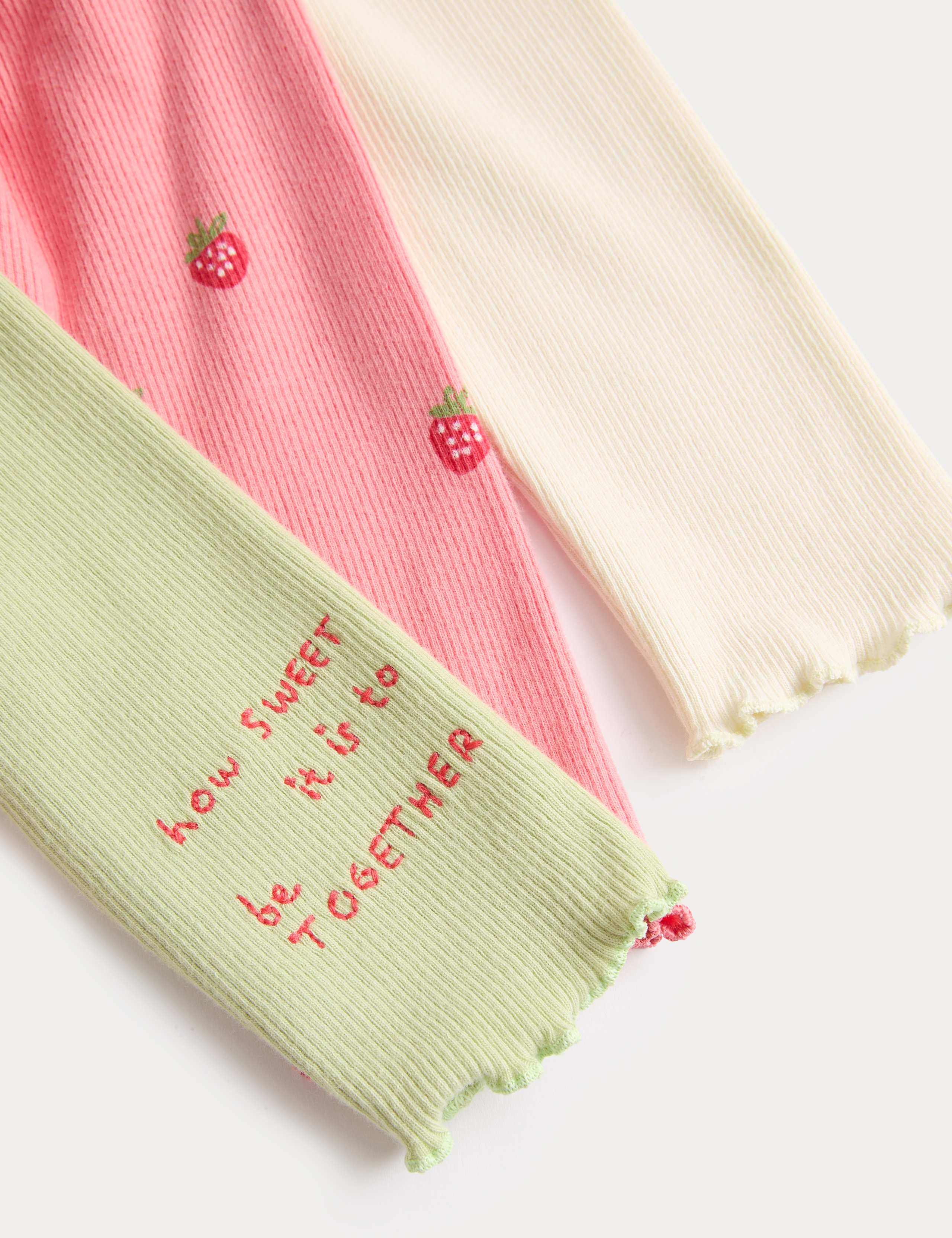 3 Pack Cotton Rich Strawberry Tops (0-3 Yrs) 3 of 3