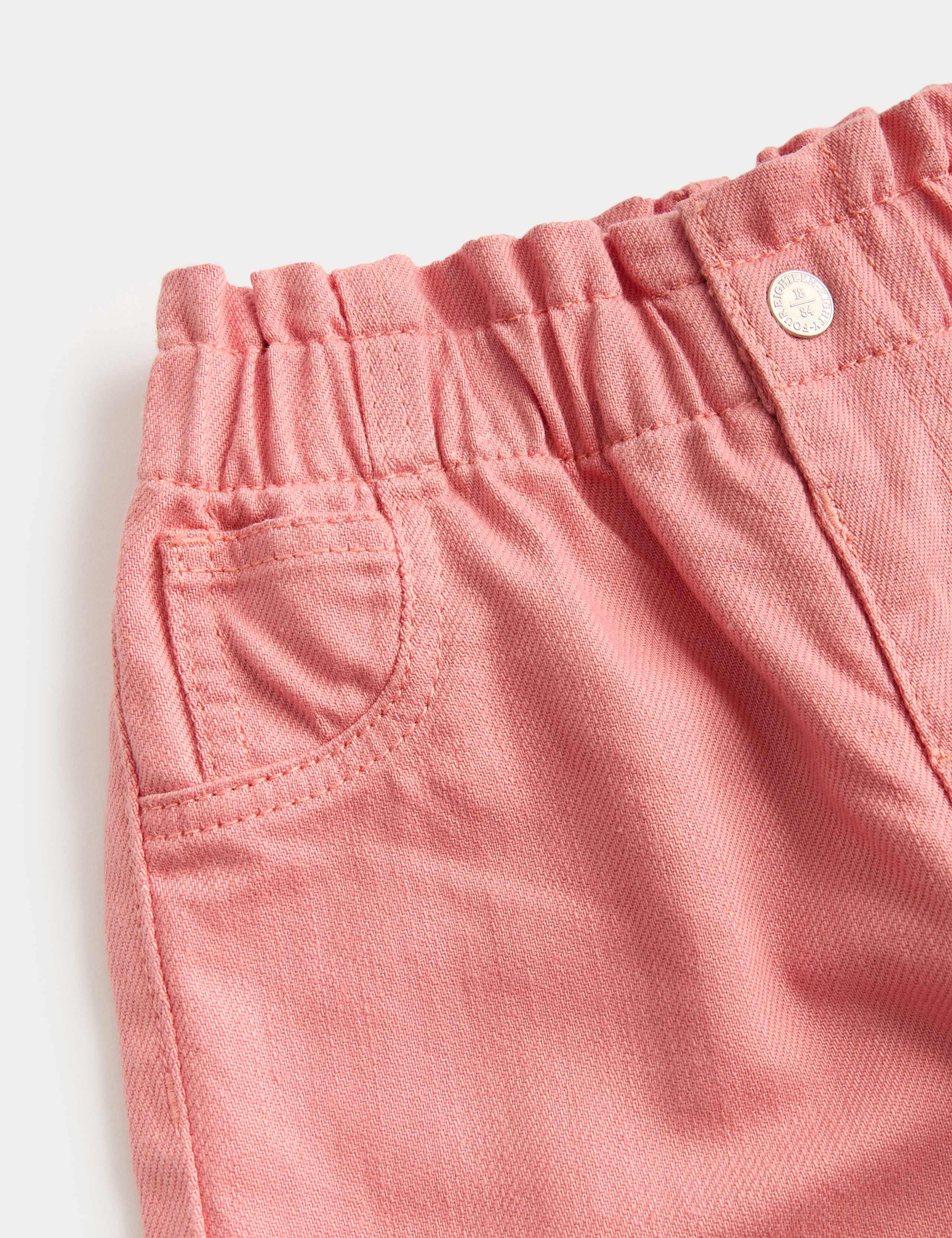 Cotton Rich Paperbag Jeans (0-6 Yrs) 2 of 2