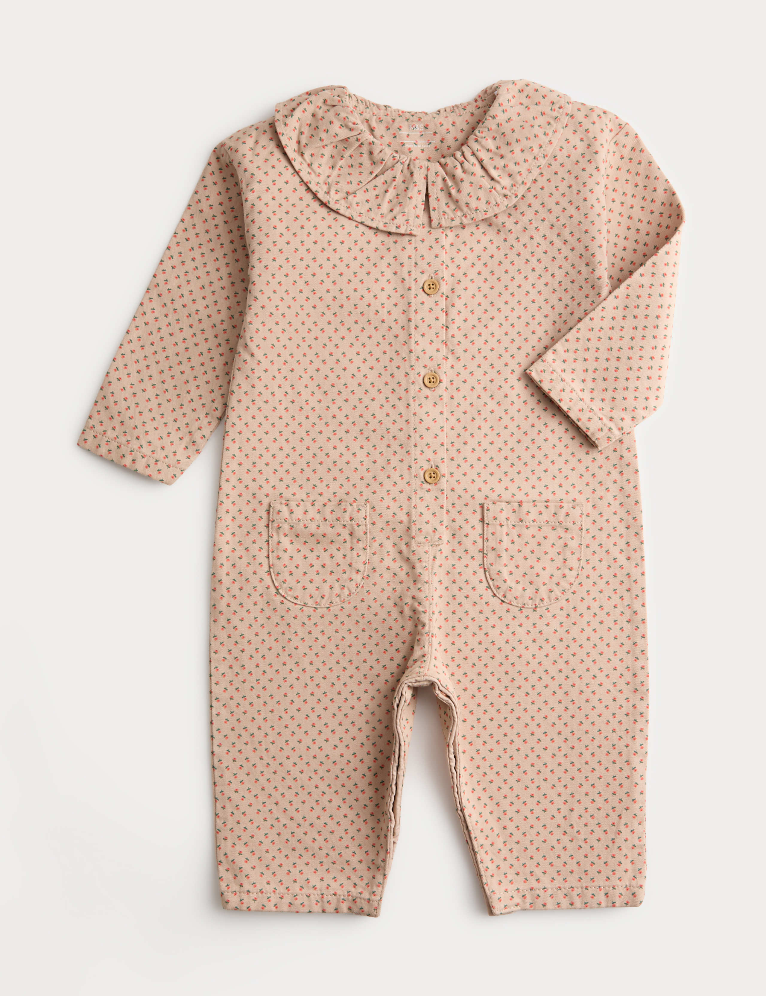 Pure Cotton Ditsy Floral All in One (0 Months-3 Years) 1 of 3