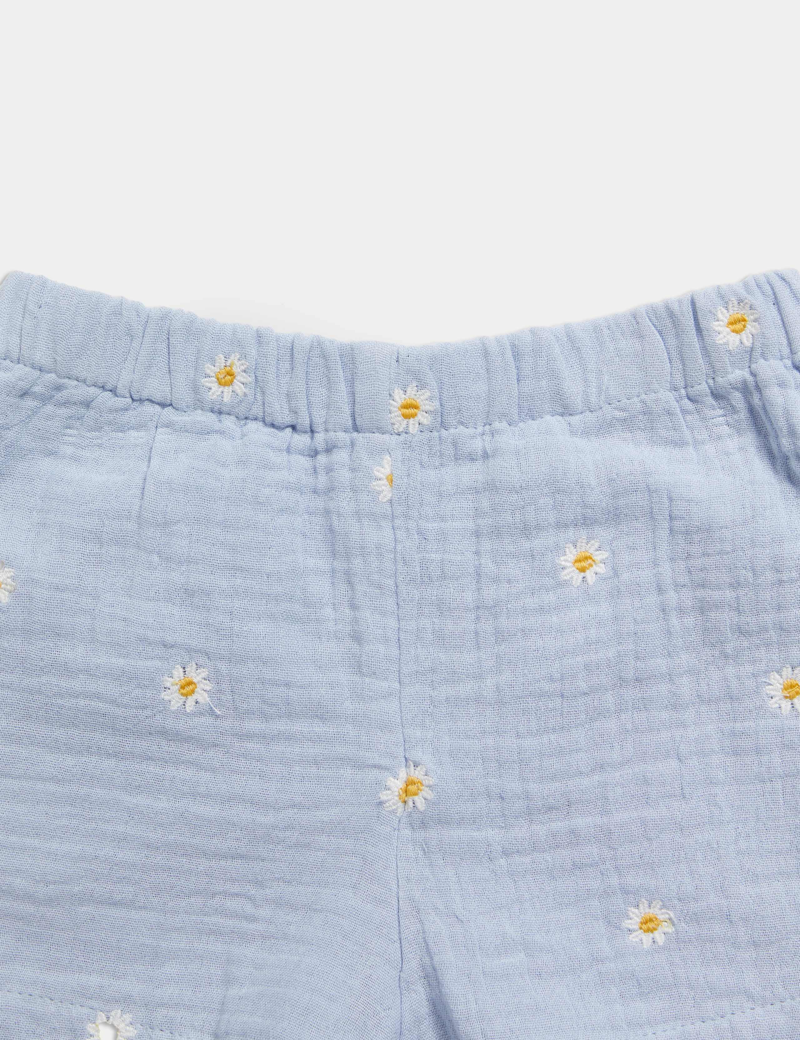 2pc Pure Cotton Embroidered Outfit (0-3 Yrs) 6 of 6