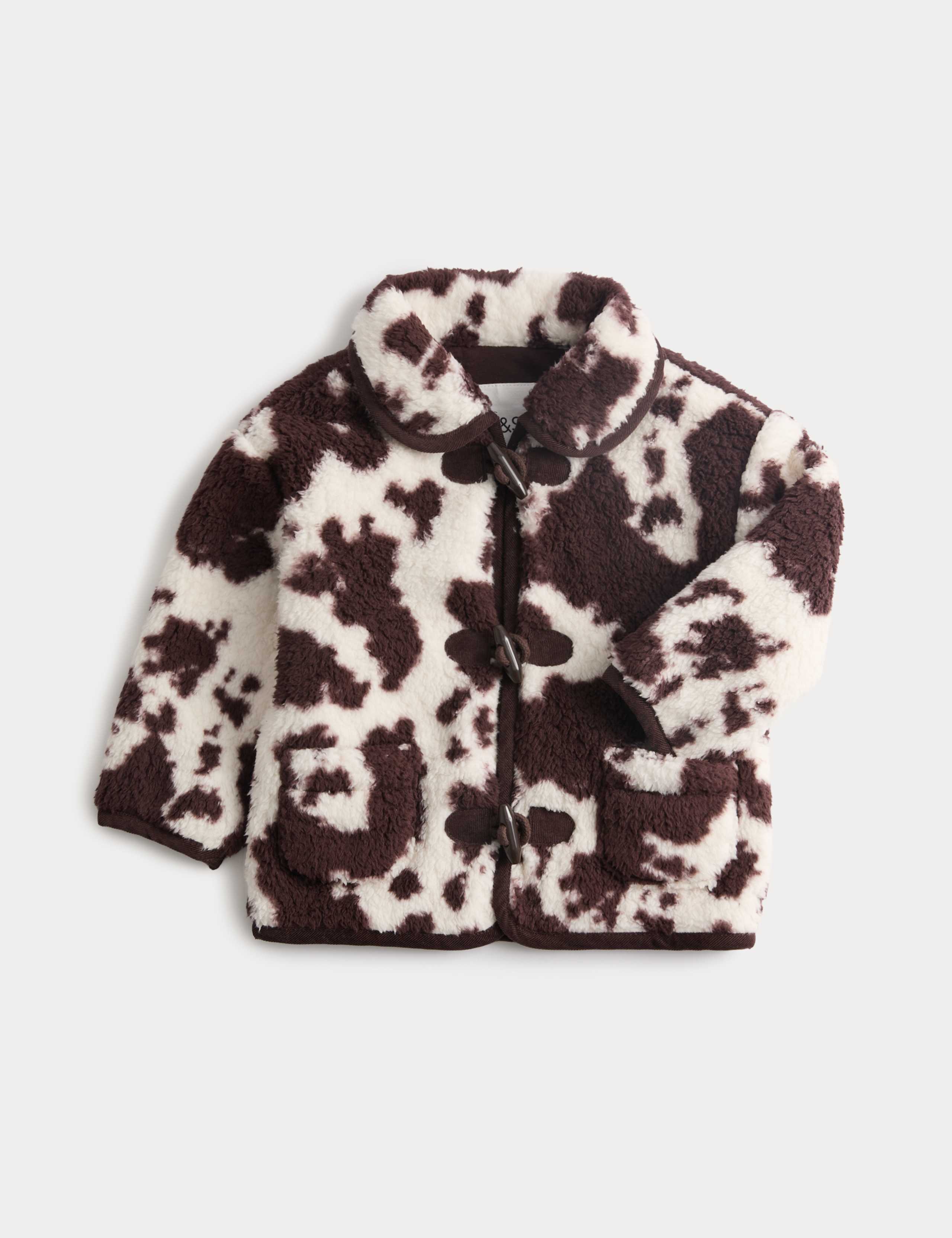 Cow Print Borg Jacket (0-6 Yrs) 1 of 2