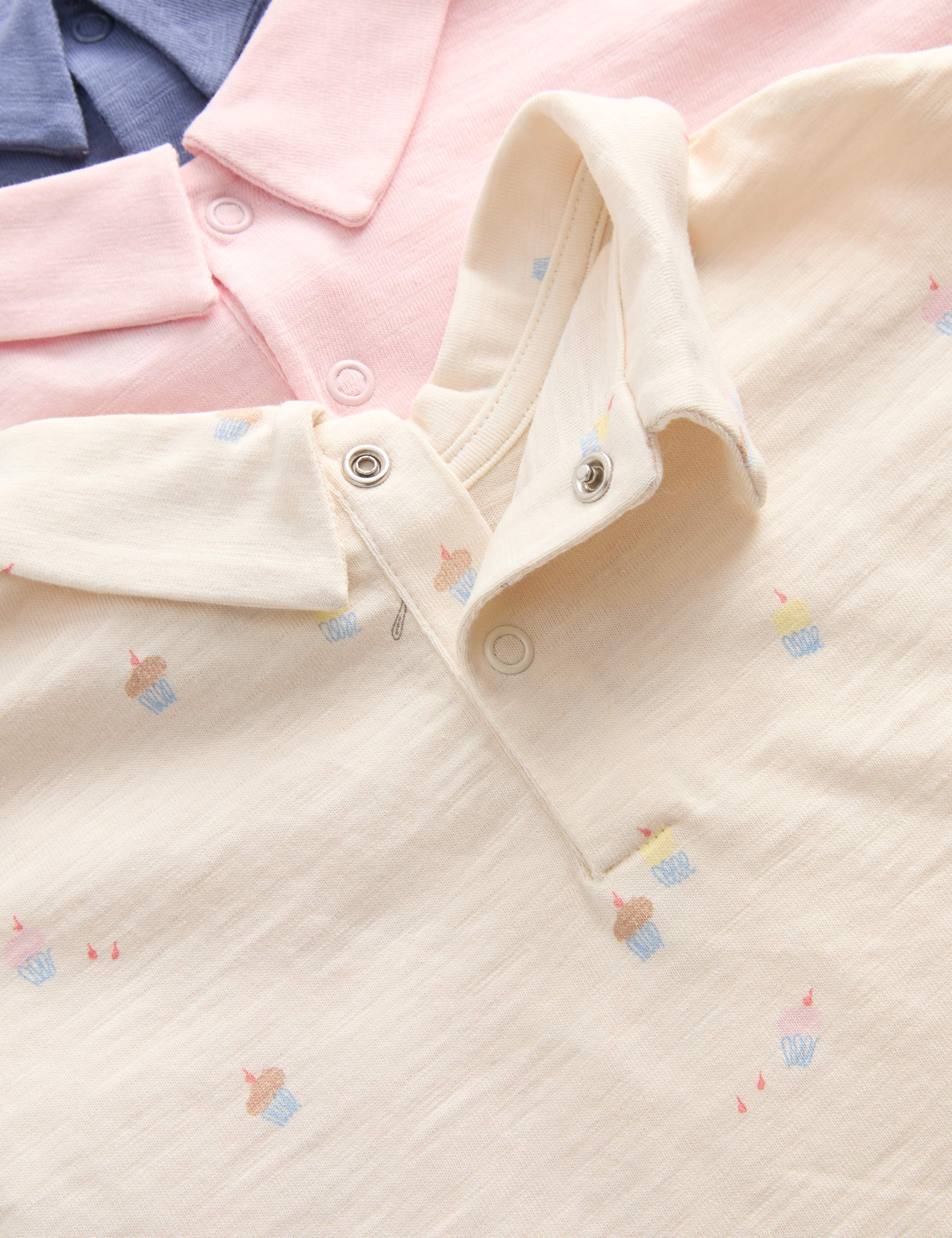 3 Pack Pure Cotton Neck Tie Tops (0-5 Yrs) 2 of 2