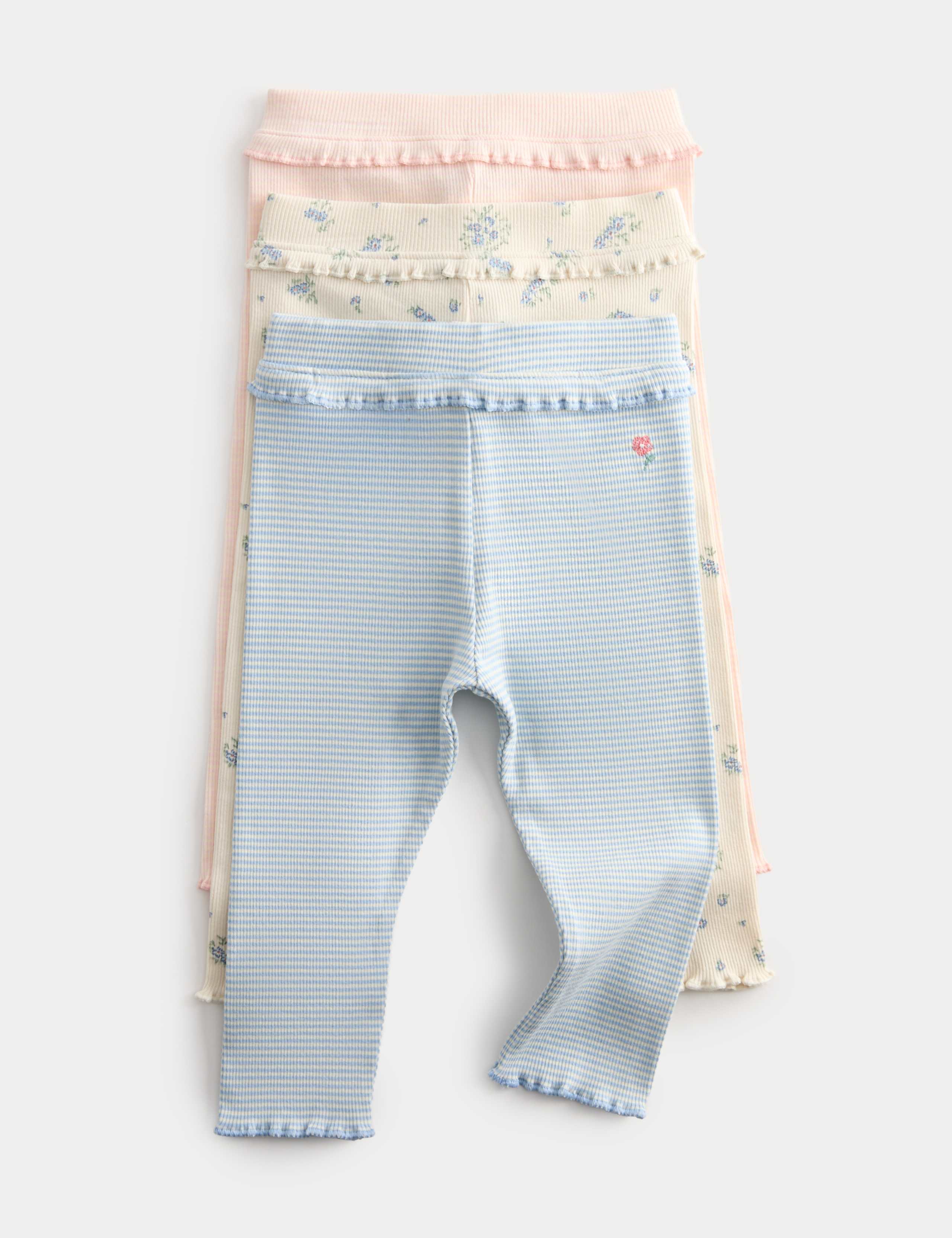 3 Pack Cotton Rich Printed Leggings (0-5 Yrs) 1 of 2