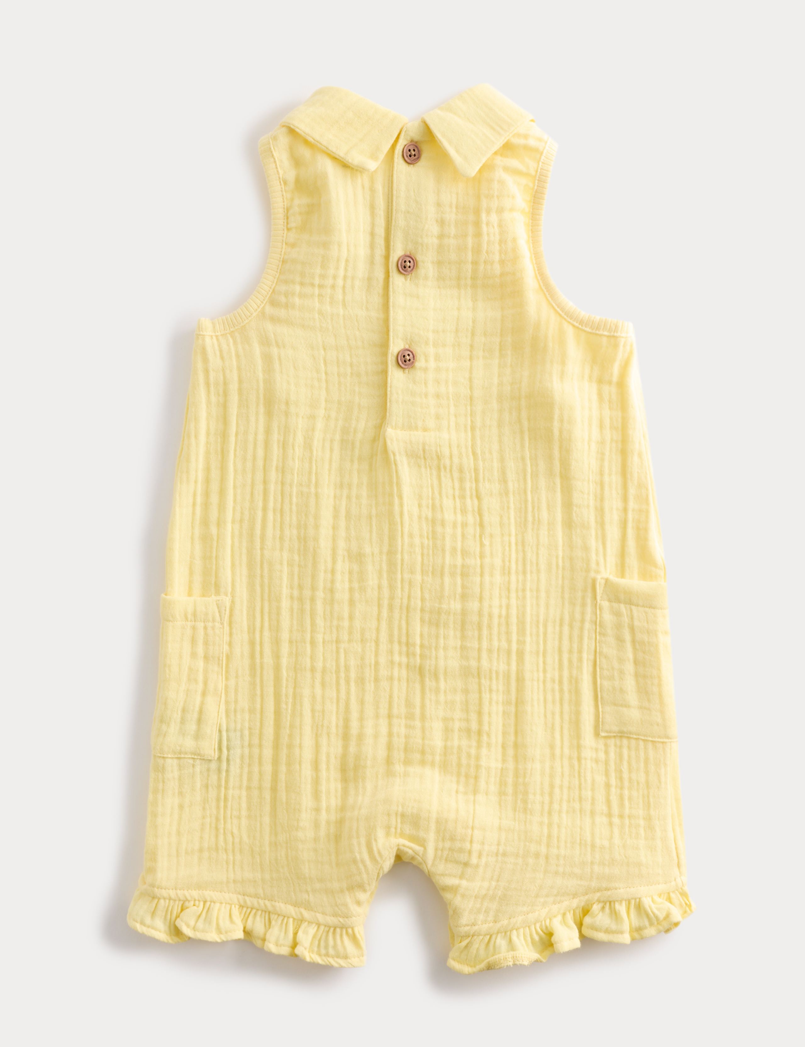 Pure Cotton Tie Collar Romper (0-3 Yrs) 3 of 3