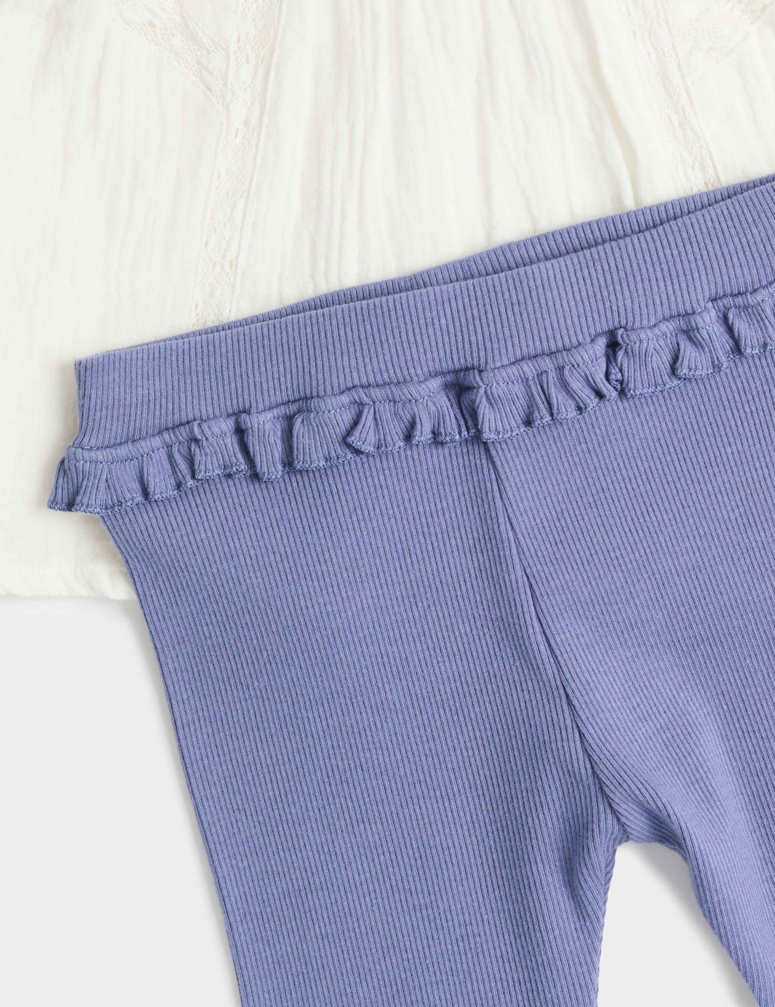 2 Piece Cotton Rich Blouse & Leggings Outfit (0-5 Yrs) 3 of 3