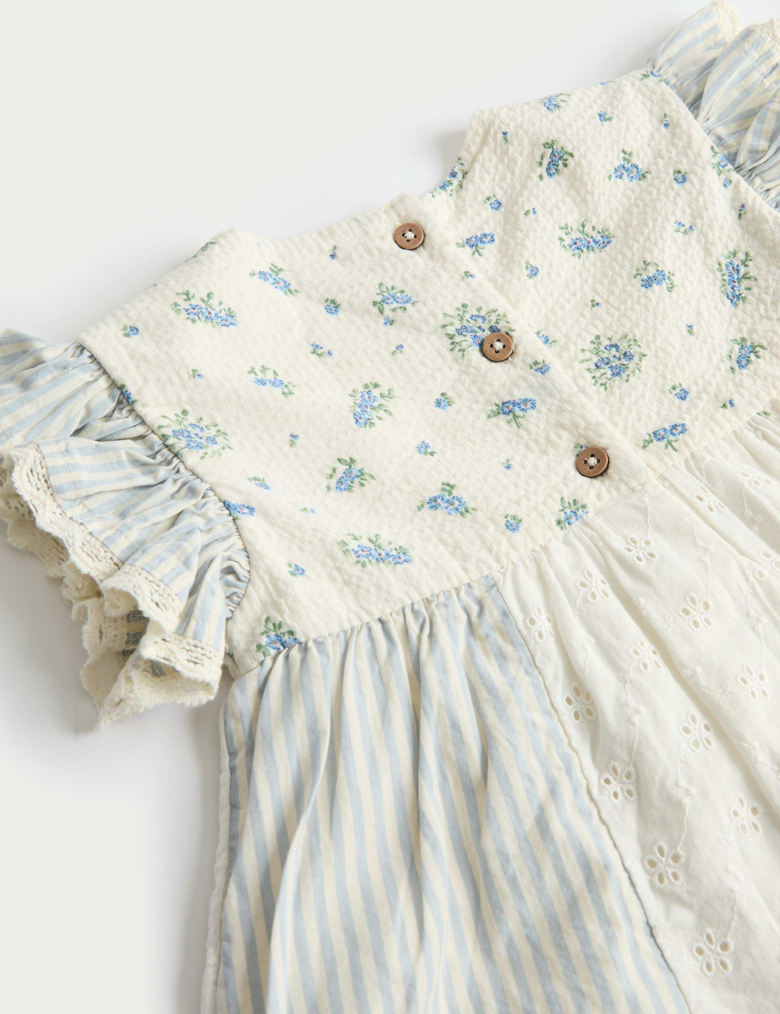 2 Piece Pure Cotton Dress with Hat (0-5 Yrs) 2 of 3
